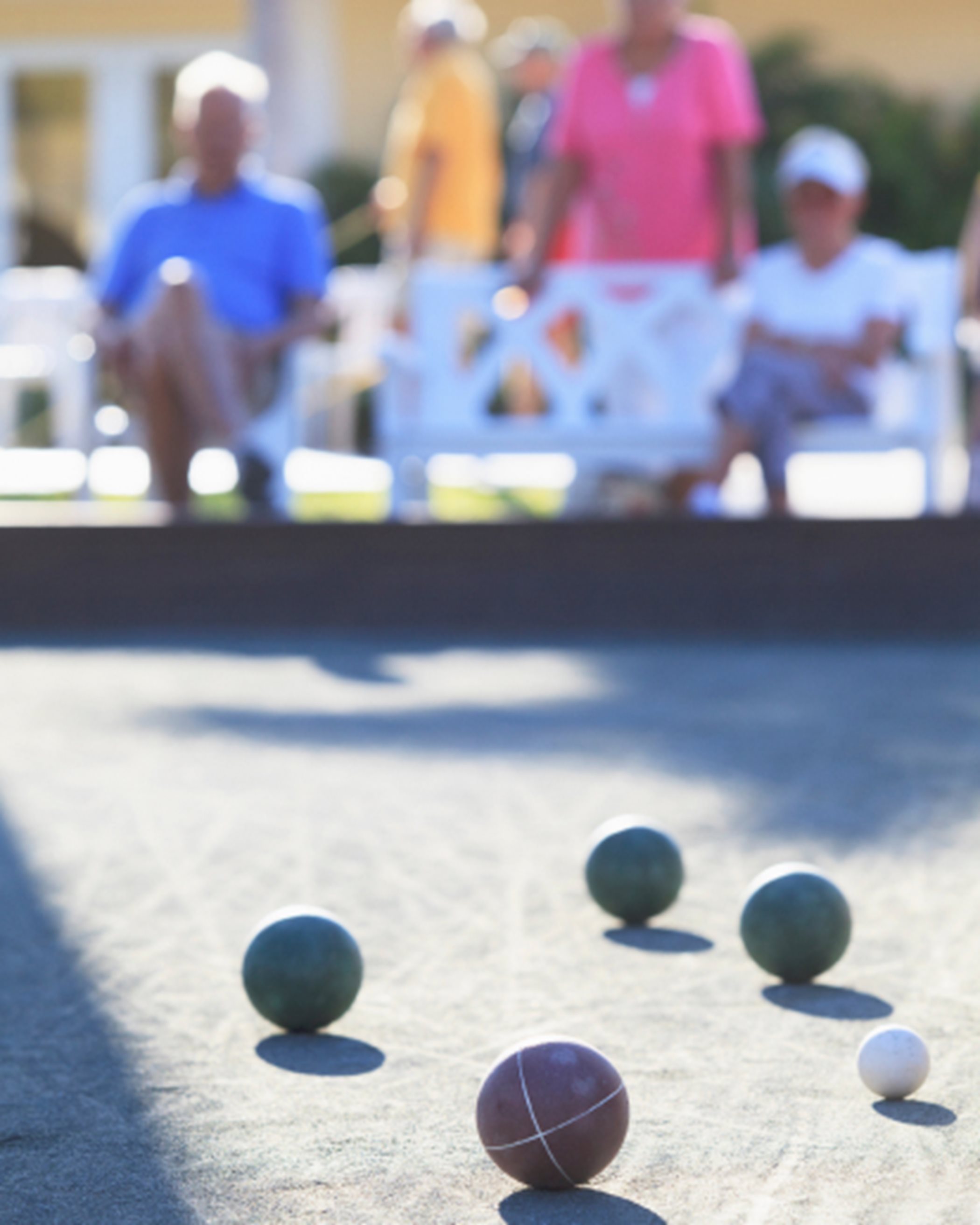 People playing bocce