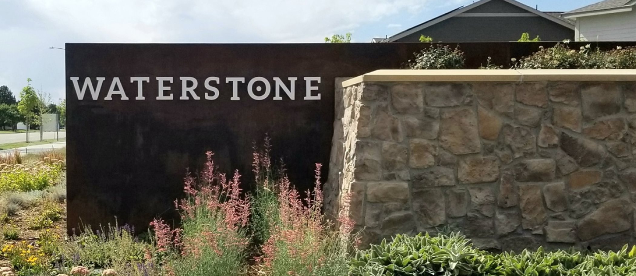 Waterstone welcome sign