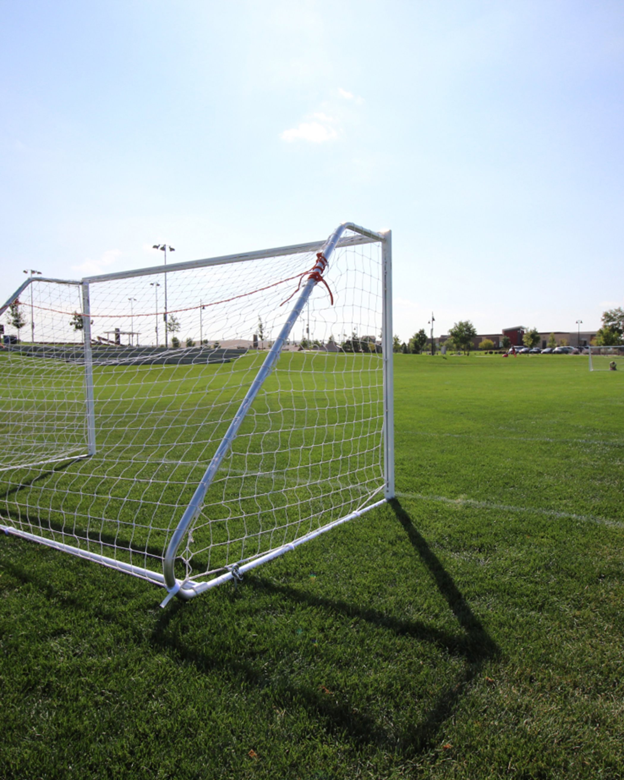 A soccer goal and field