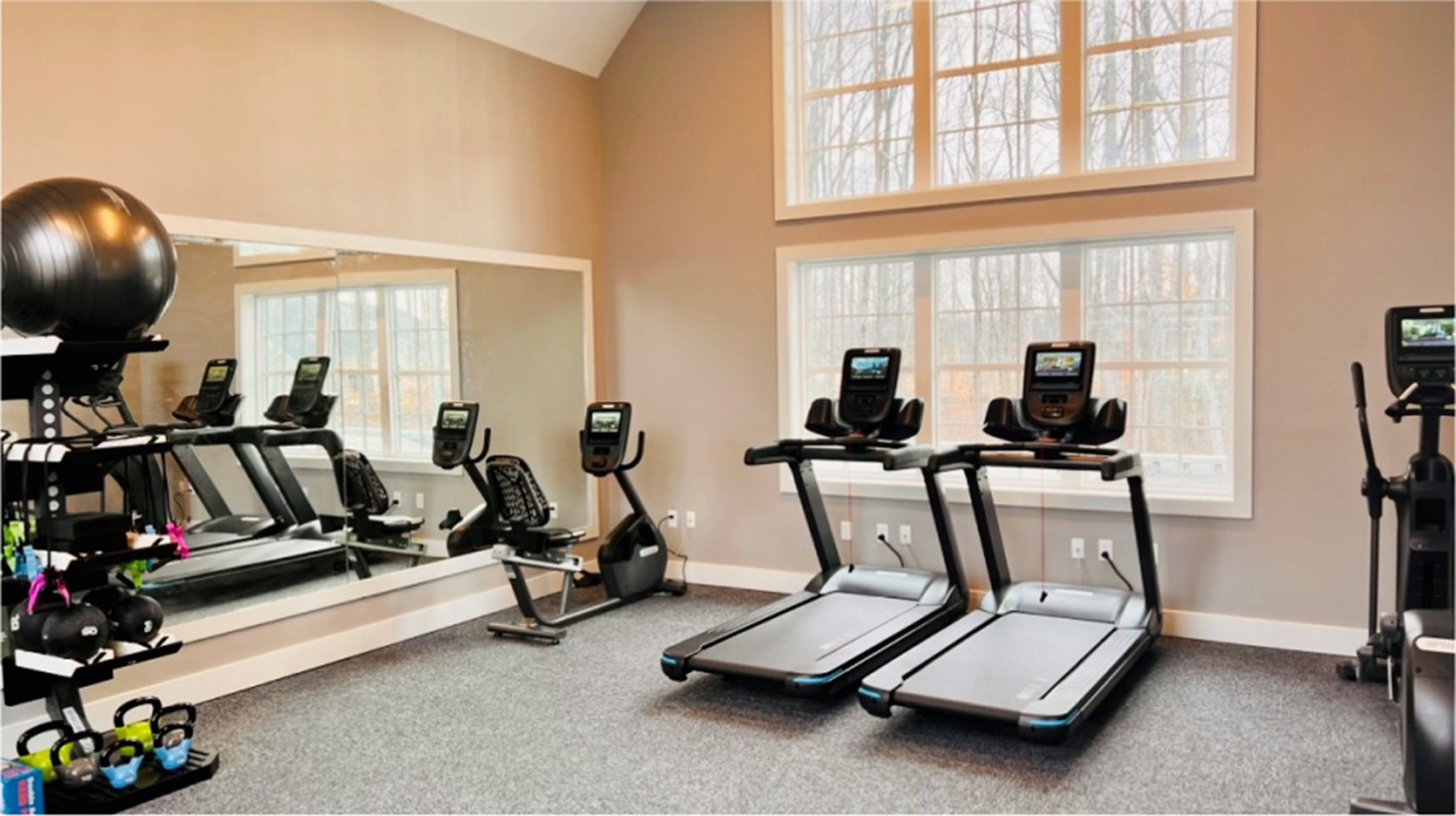 Fitness Center treadmills and weights 
