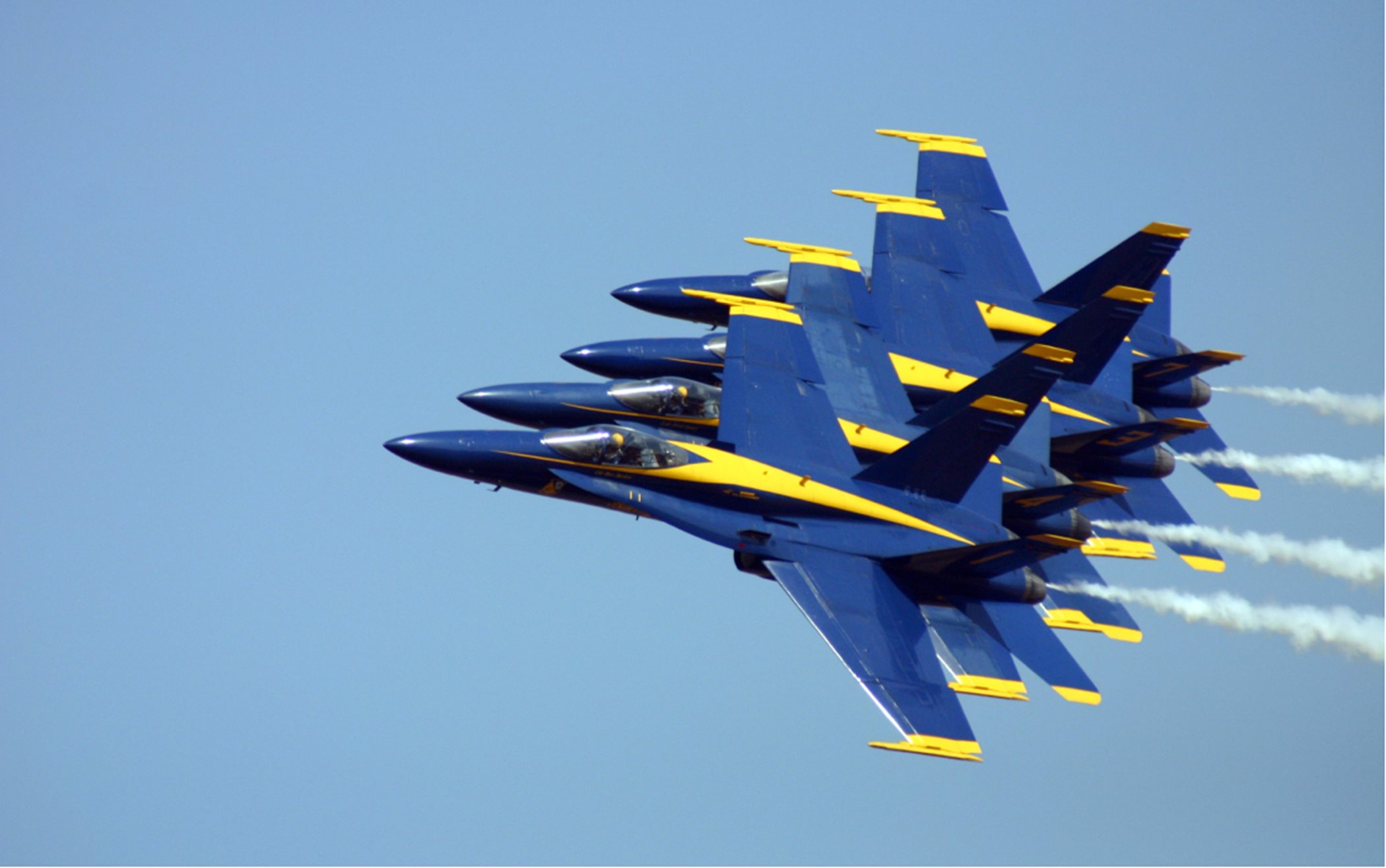 U.S. Navy Blue Angels flying formation