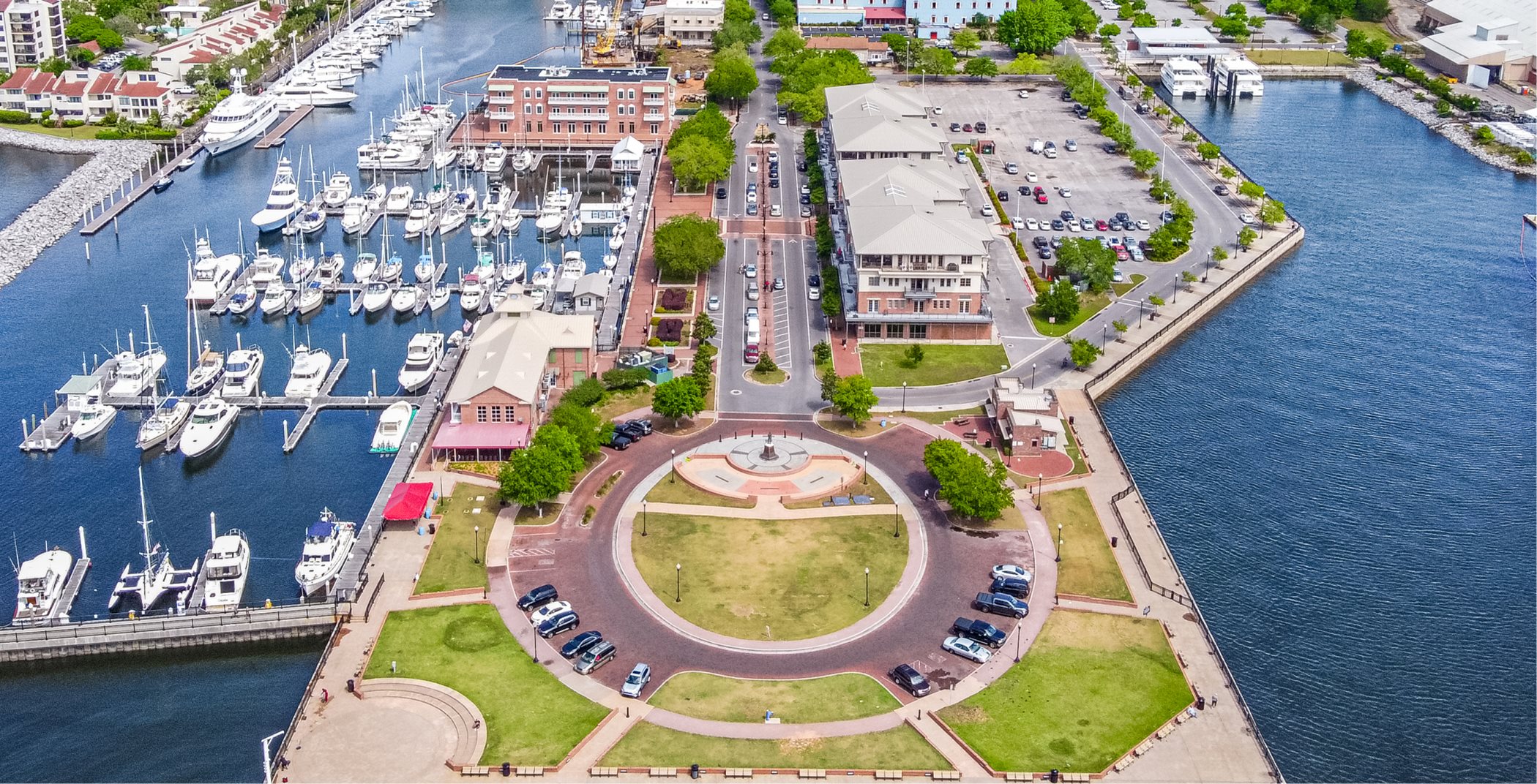 Downtown Pensacola aerial view
