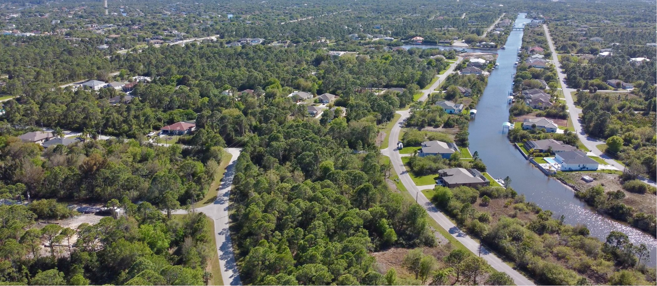 Aerial view of South Gulf Coast Homes