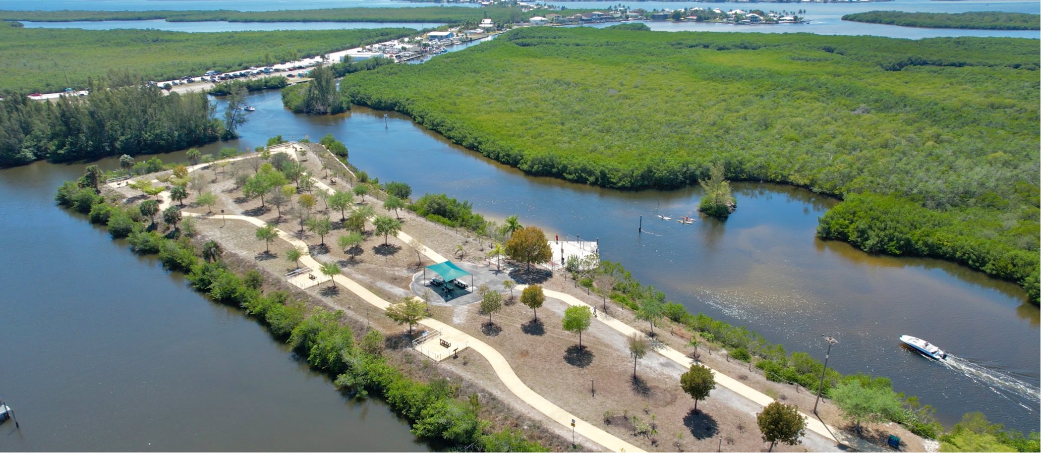 Aerial view of Cape Coral Homes
