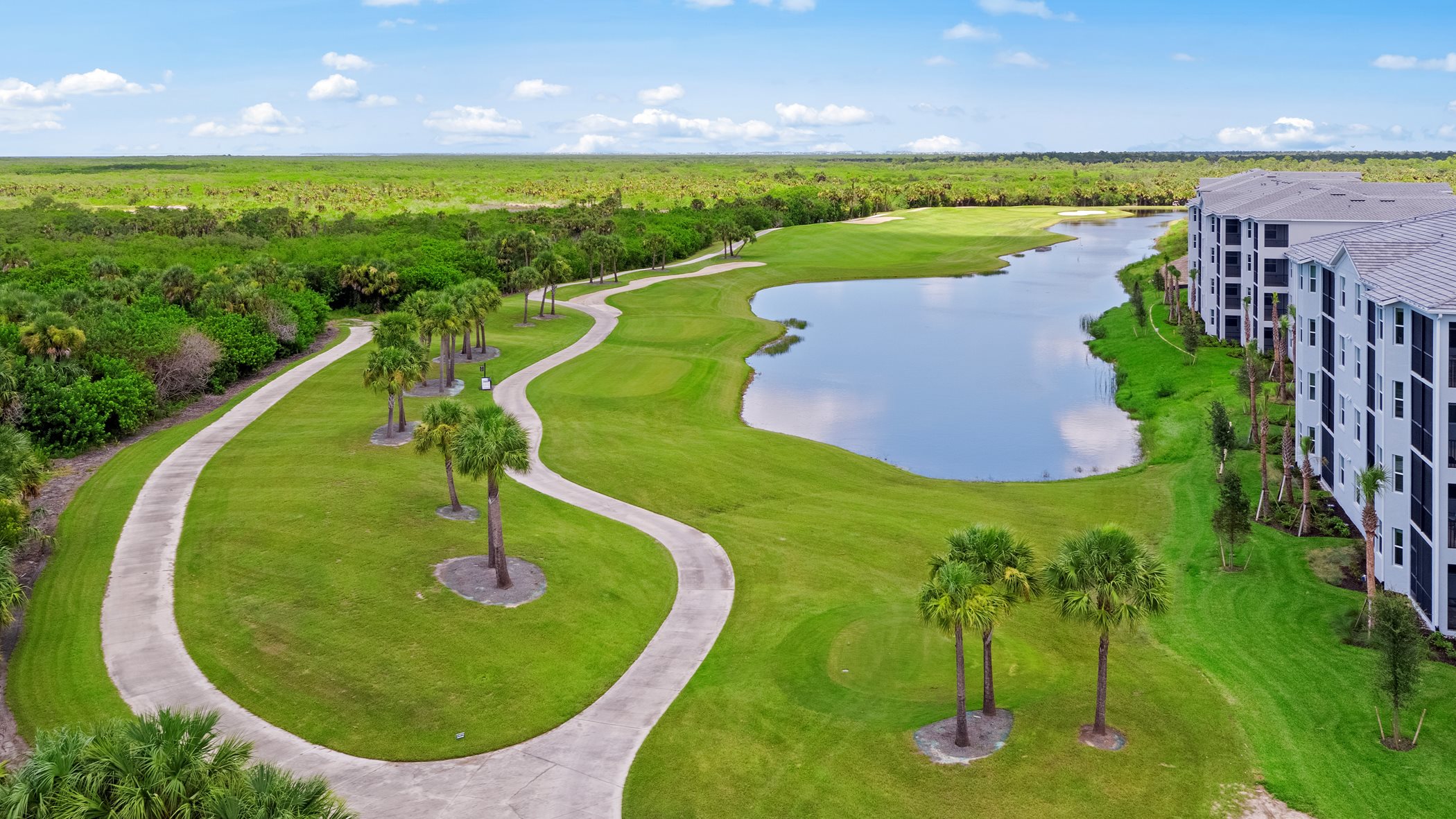 Aerial view of Heritage Landing golf course
