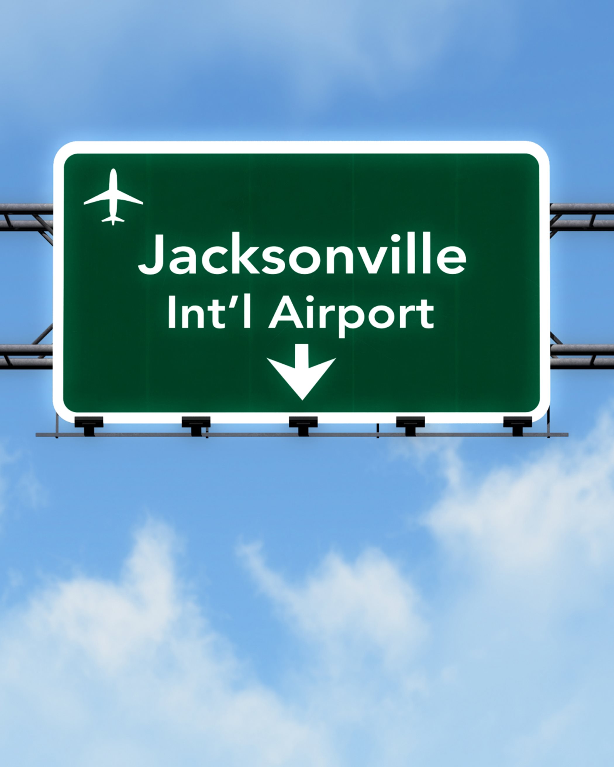 Airport freeway sign