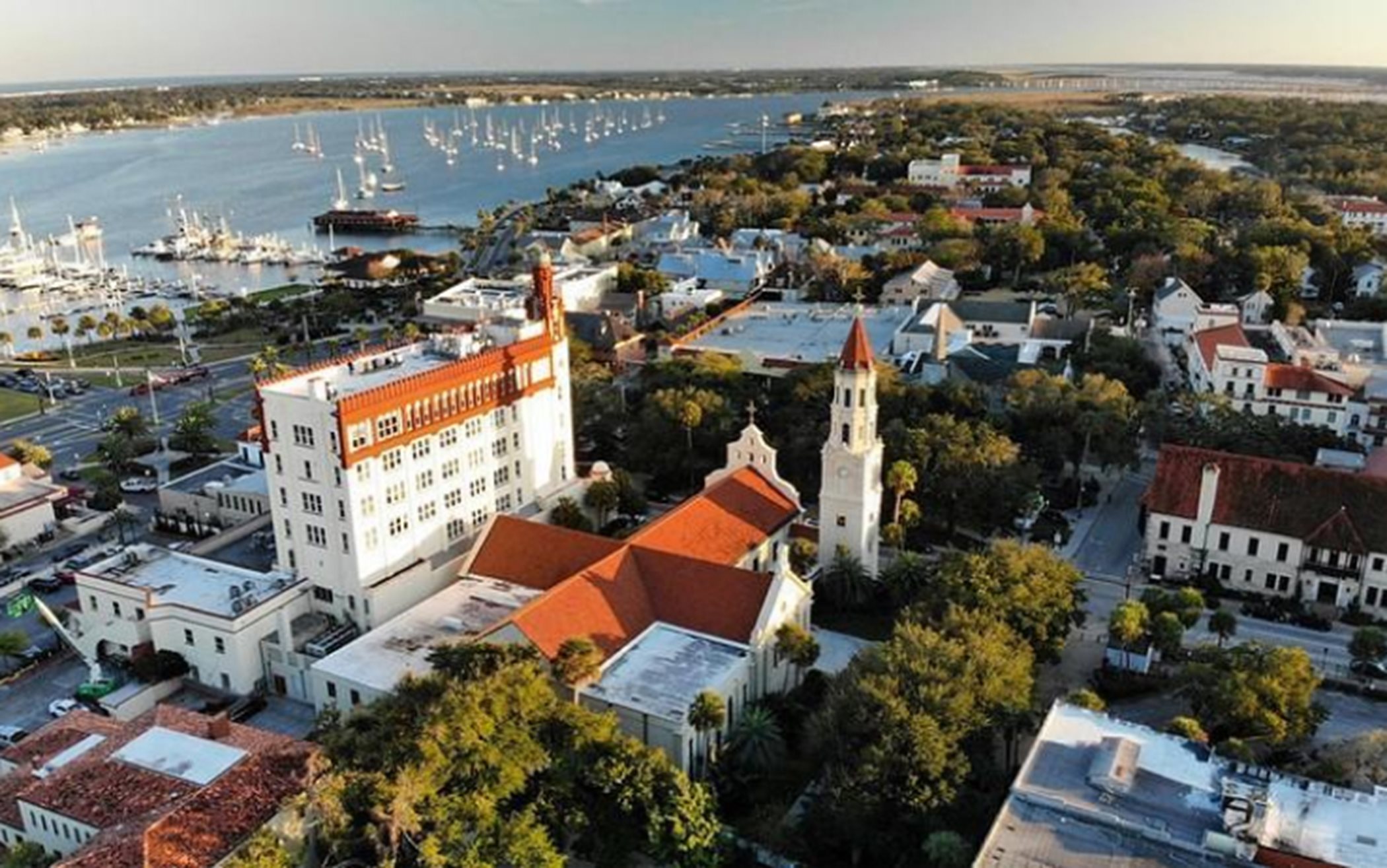Aerial view of St. Augustine Downtown