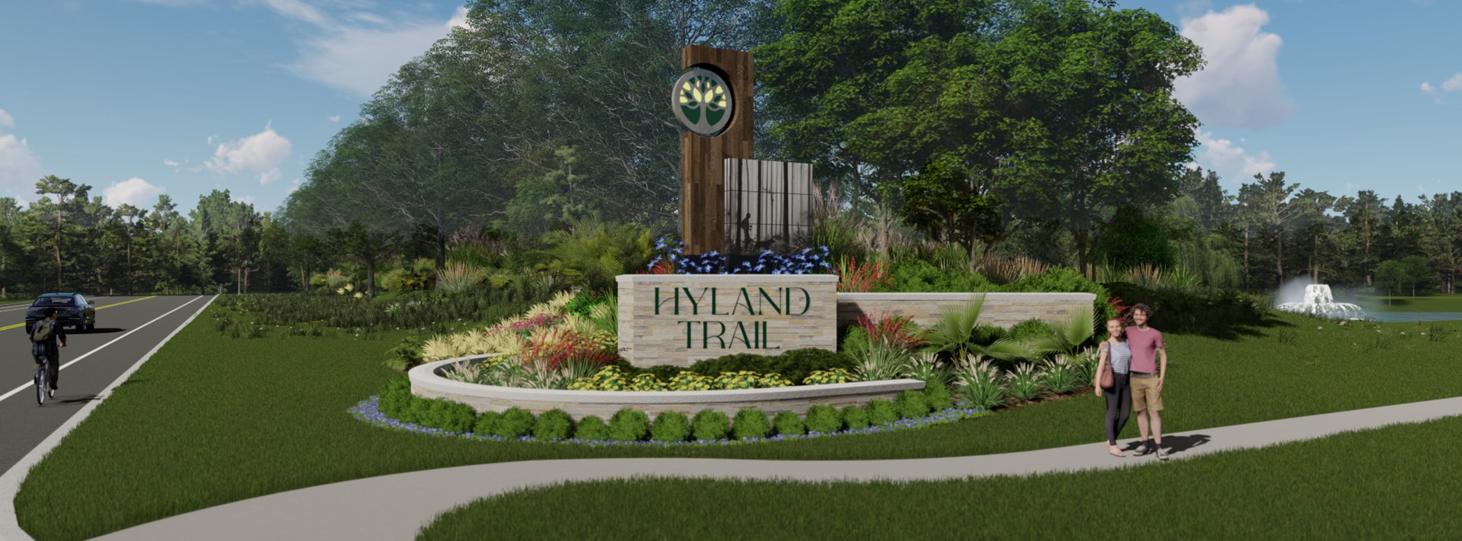 Hyland Trail community monument