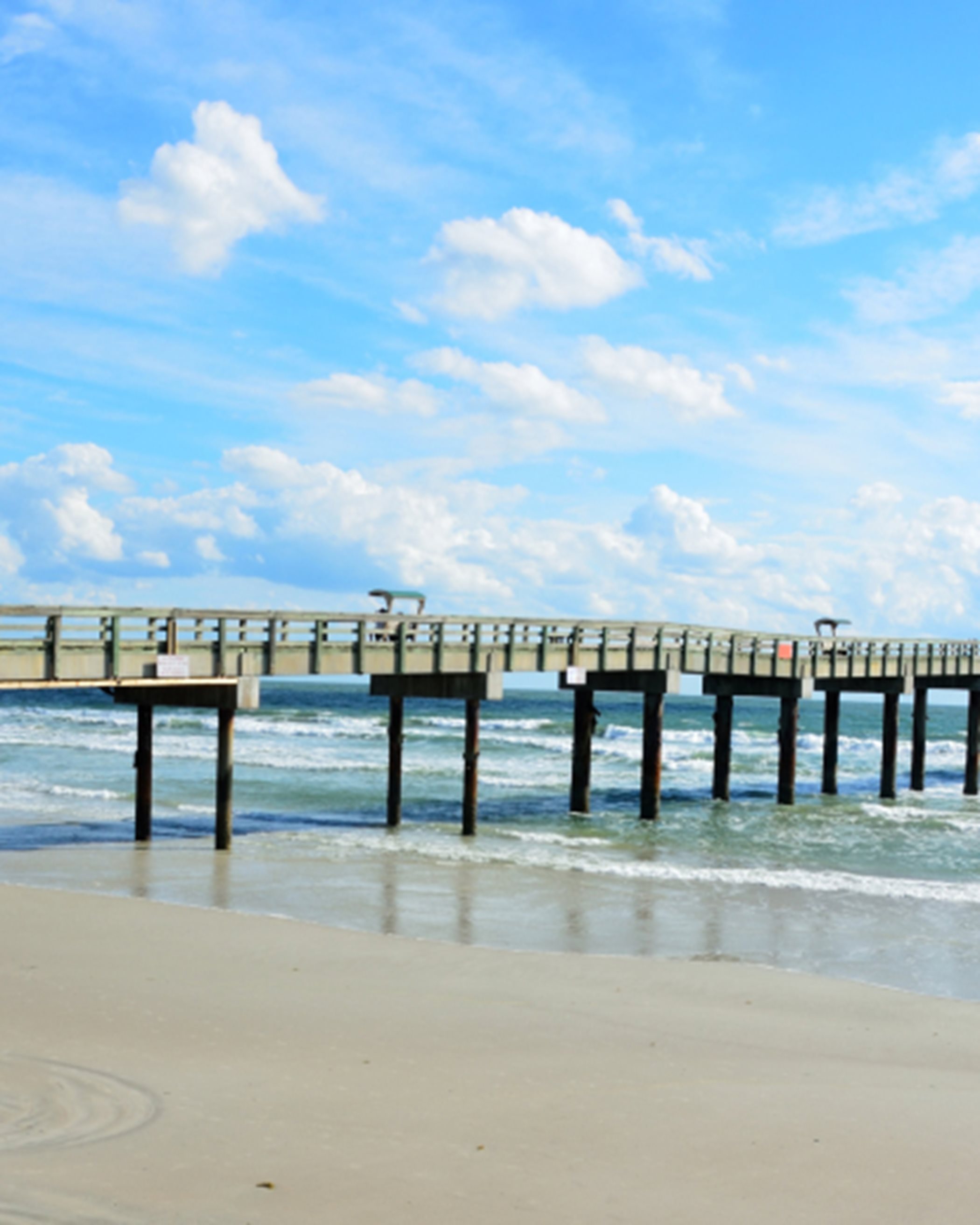 A St. Augustine beach and dock