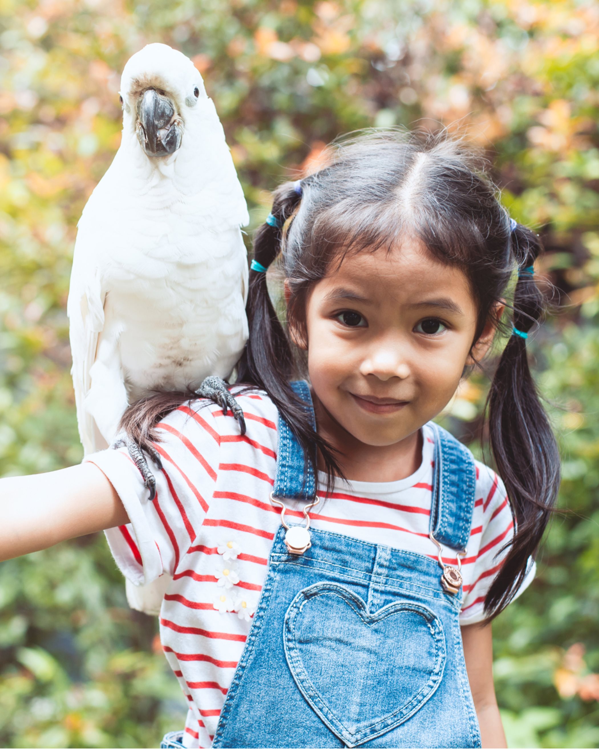 girl with a parrot
