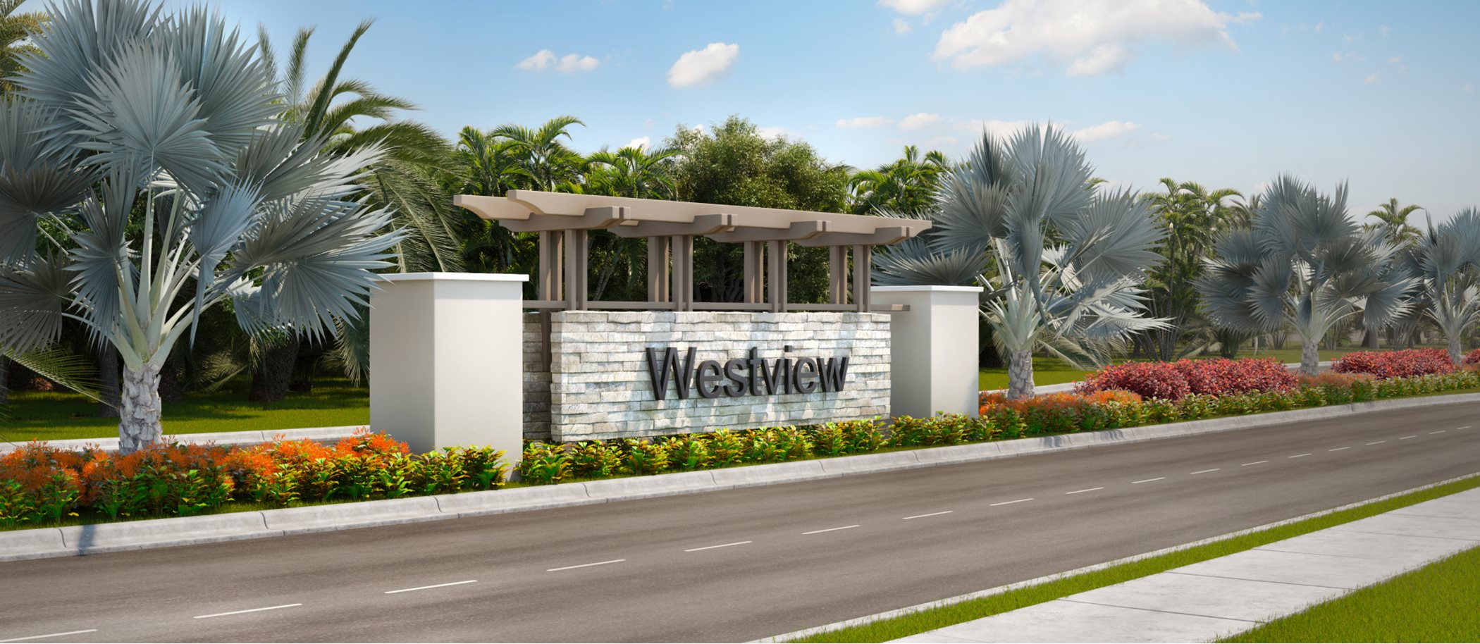 Westview entry sign