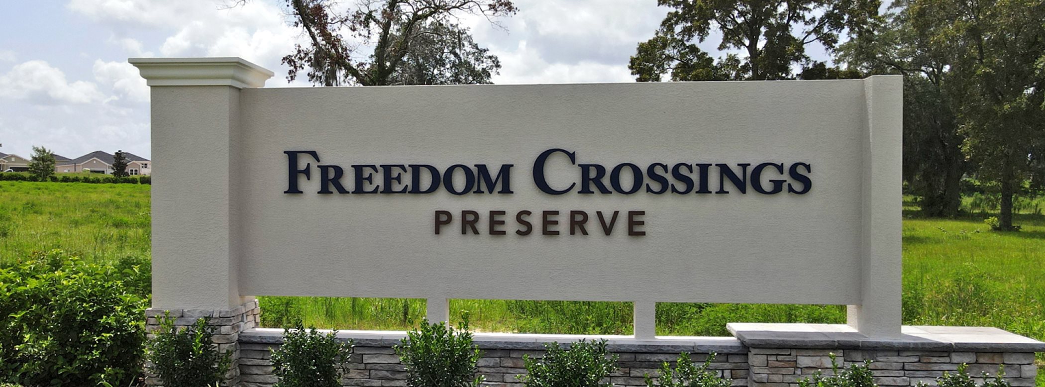 Freedom Crossings Preserve entry sign