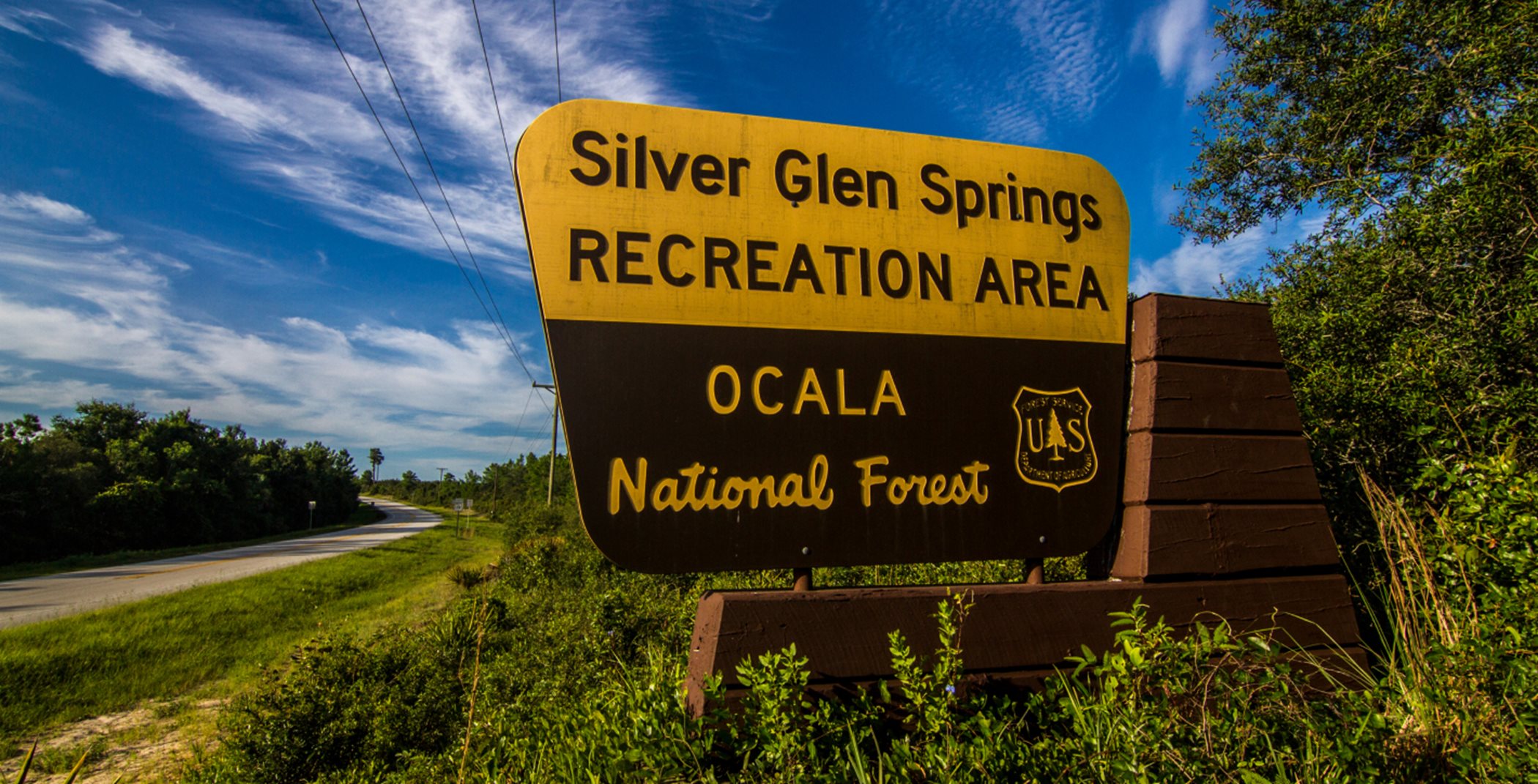 Silver Glen Springs Recreation Area sign