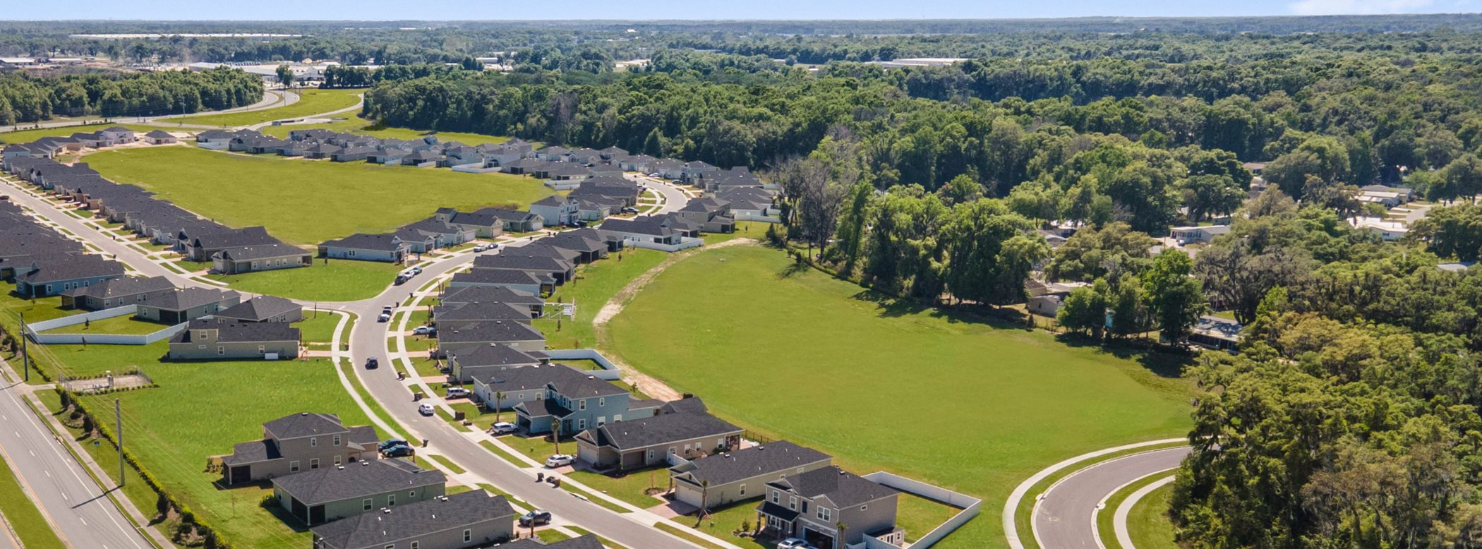 Aerial view of Heath Preserve community