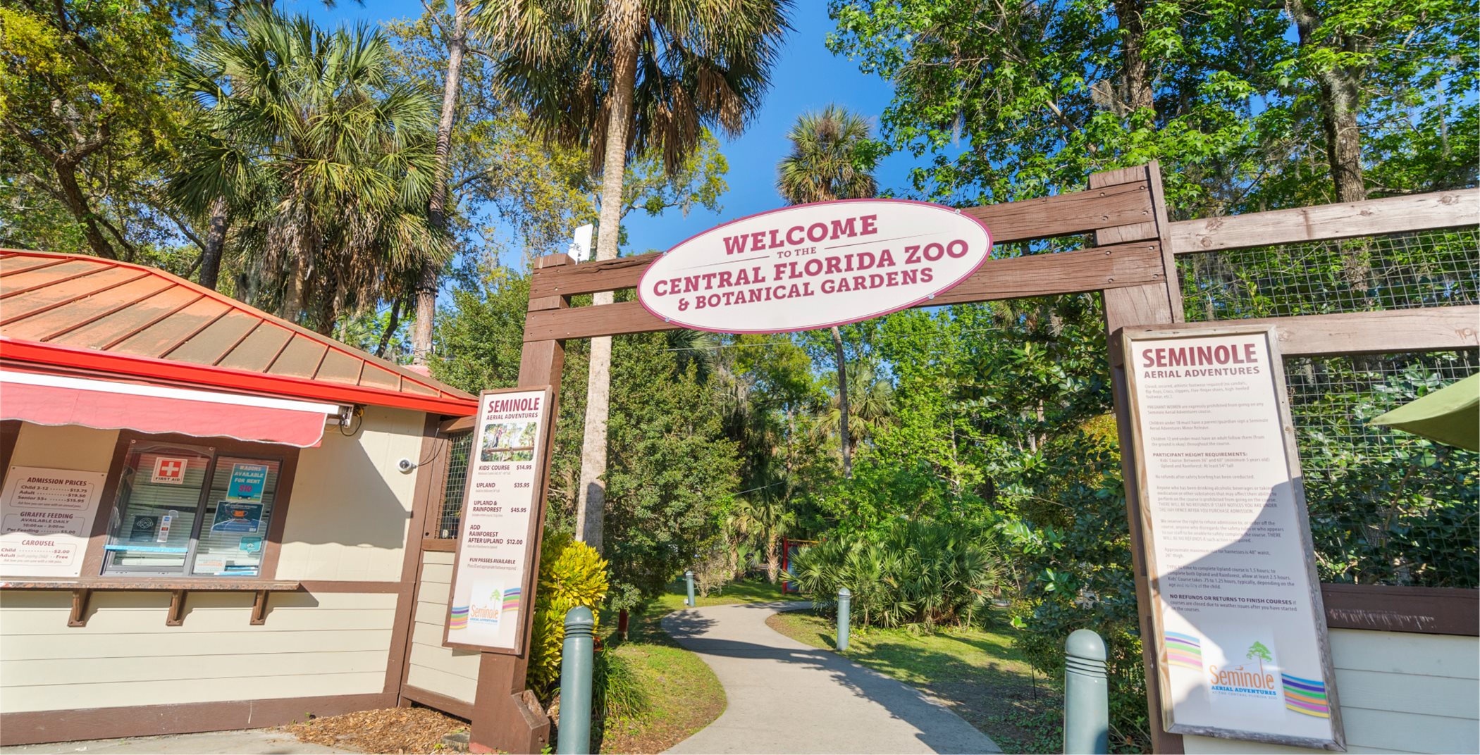 Central Florida Zoo Entry Sign