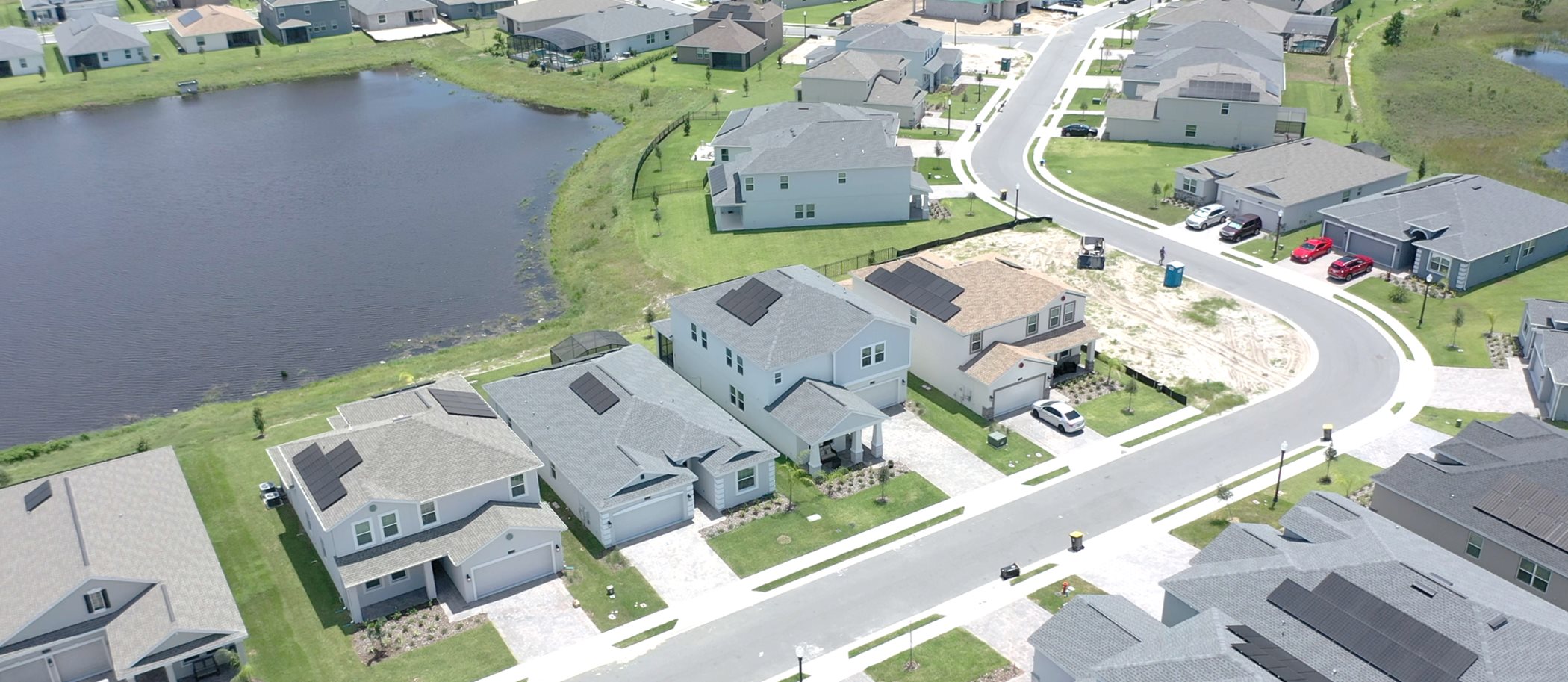 Aerial view of Providence Homes