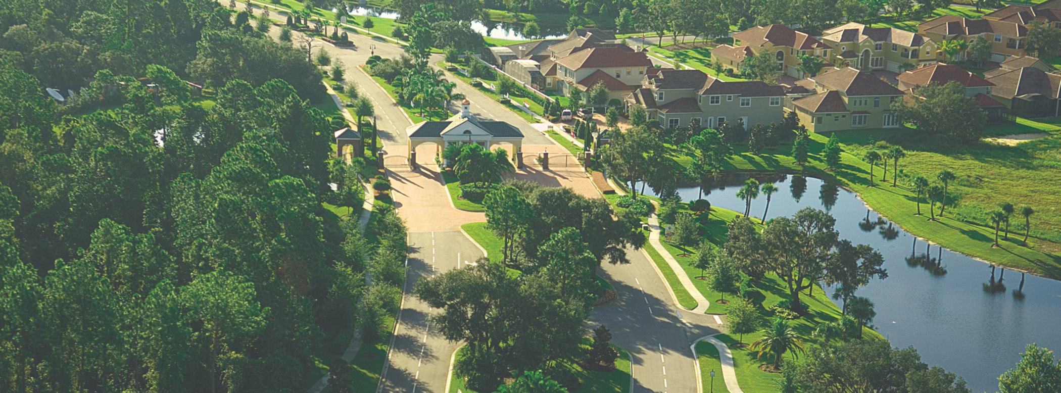 Garden Hills Chateau Collection aerial streetscape