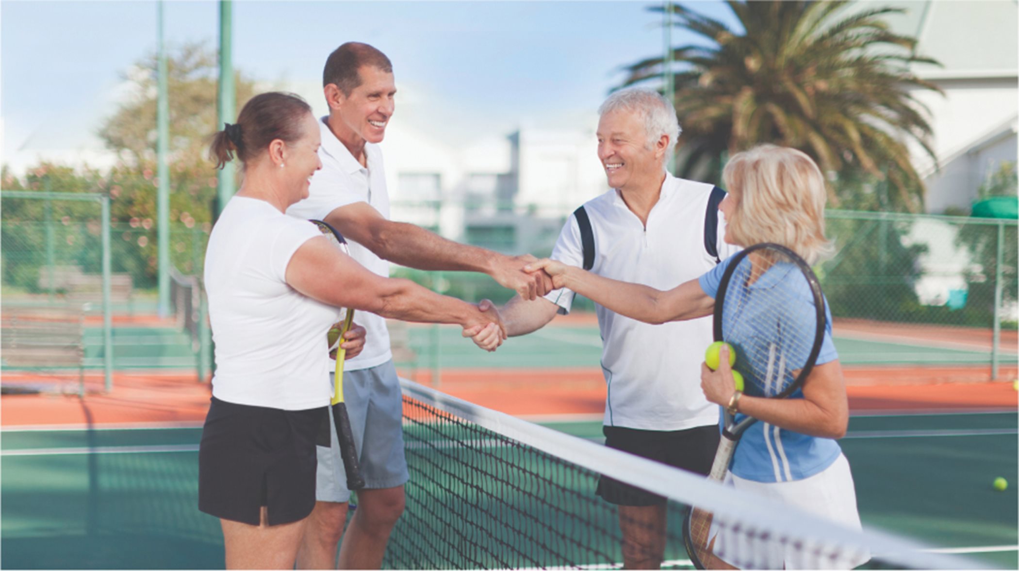 Active Adults playing tennis