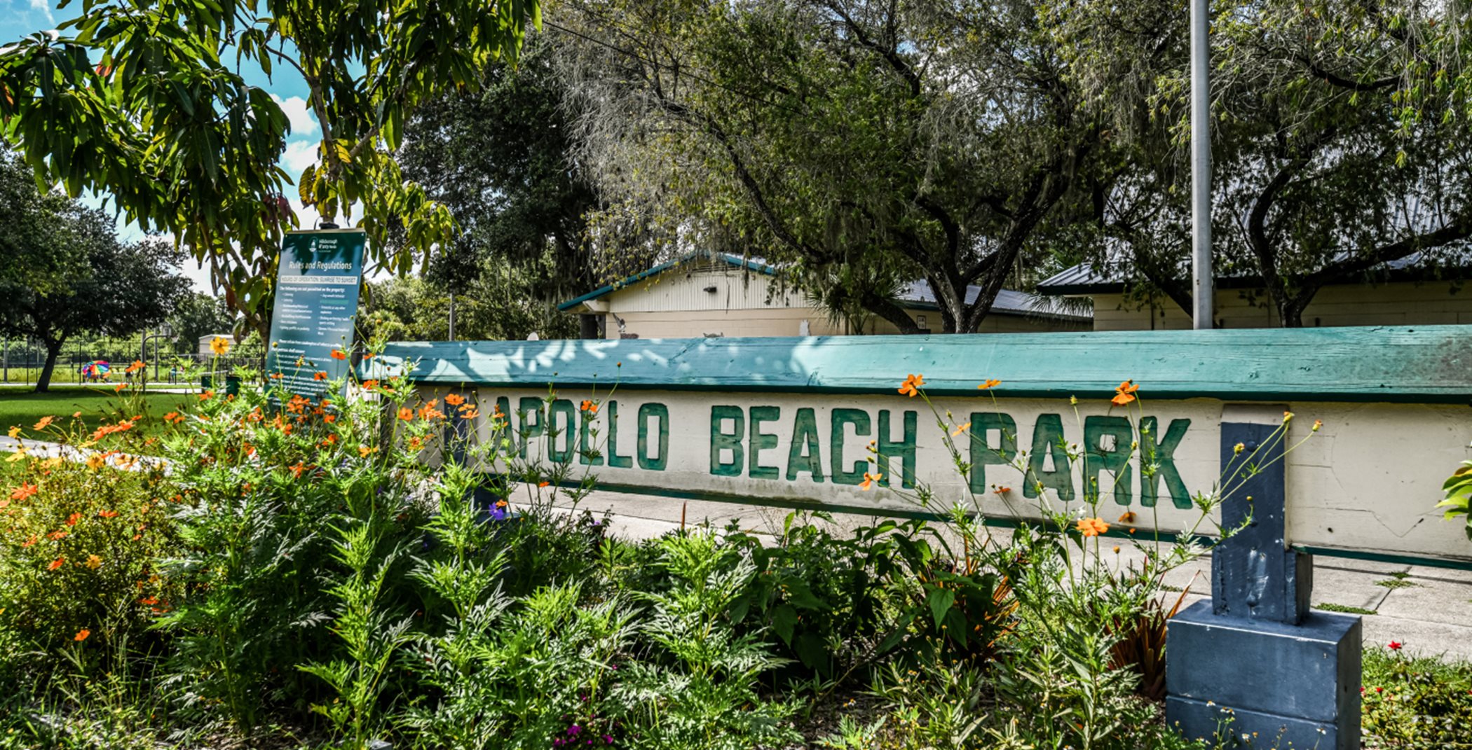 Apollo Beach Park entry monument