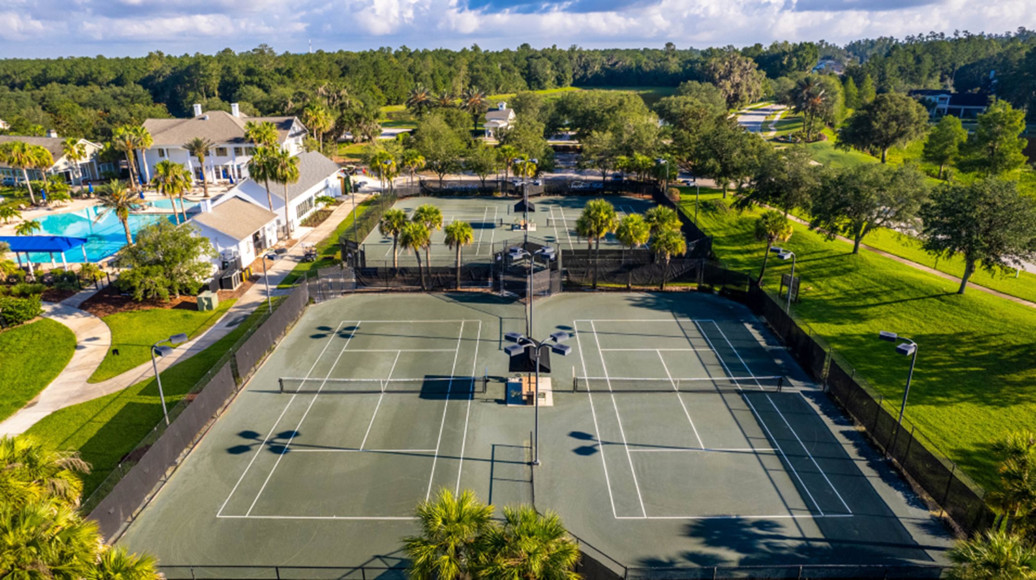 Southern hills tennis aerial view