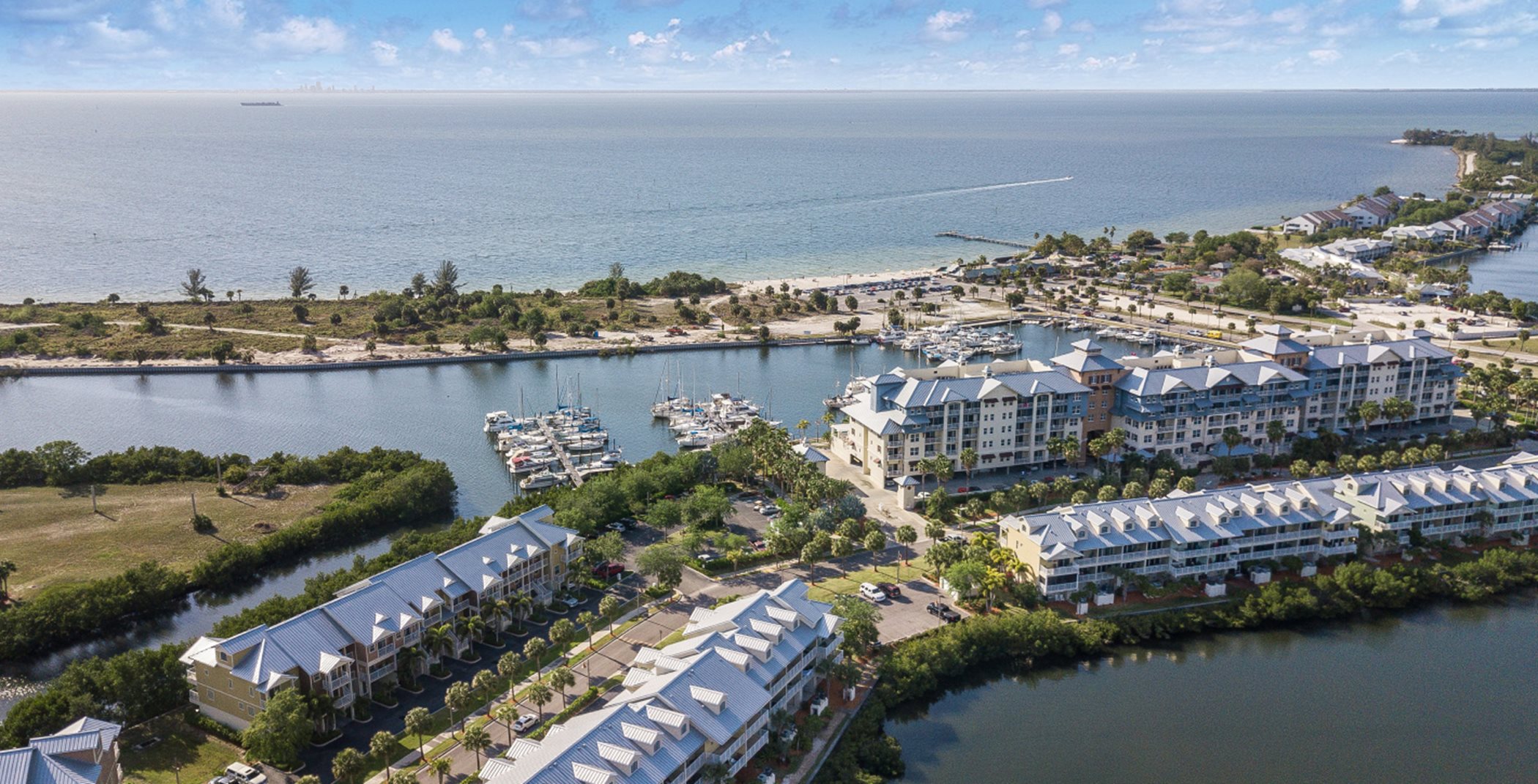 Aerial view of Southshore Yacht Club