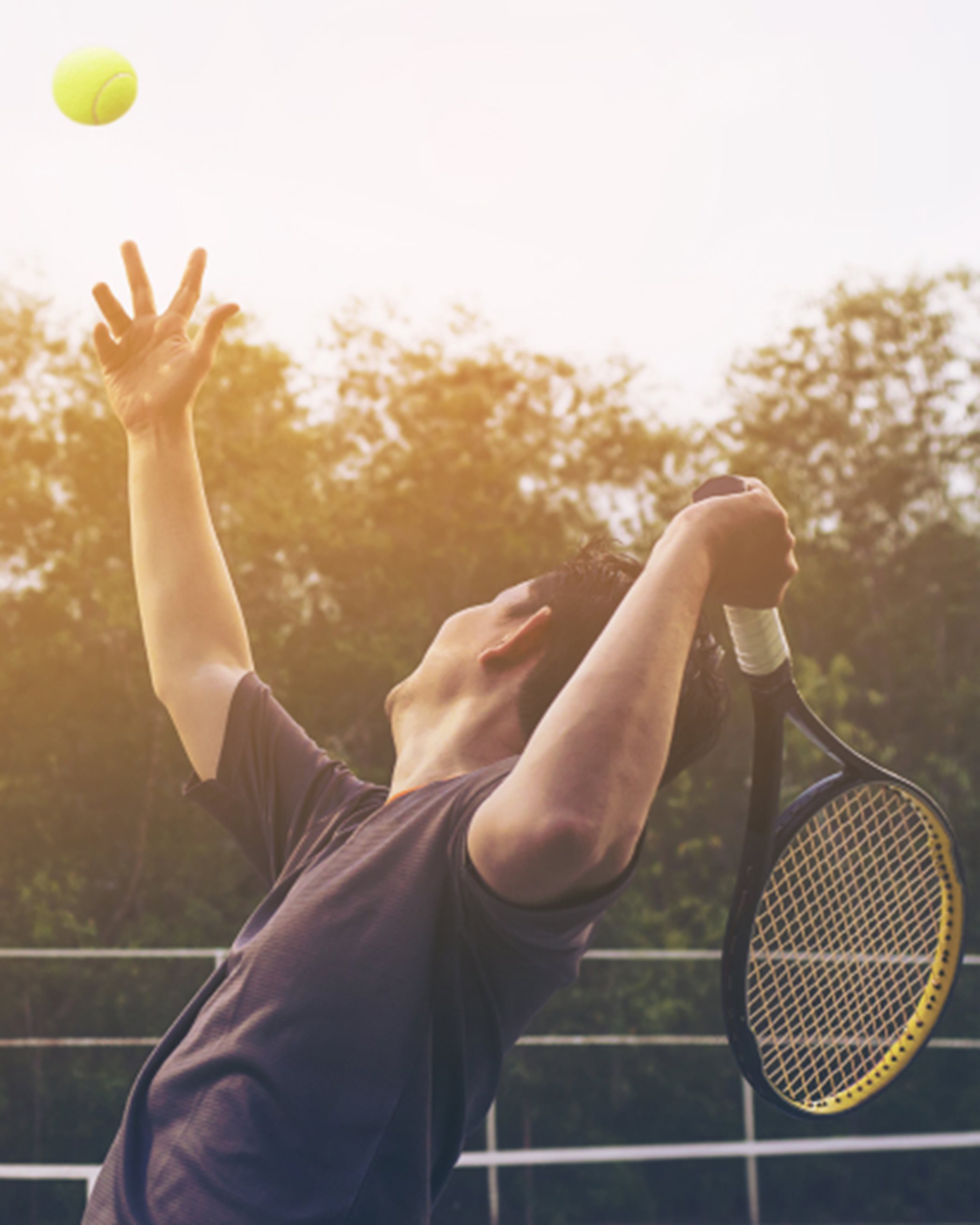 Person playing tennis