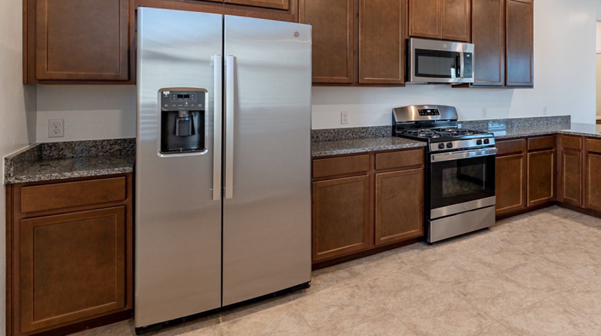 GE stainless steel side-by-side refrigerator