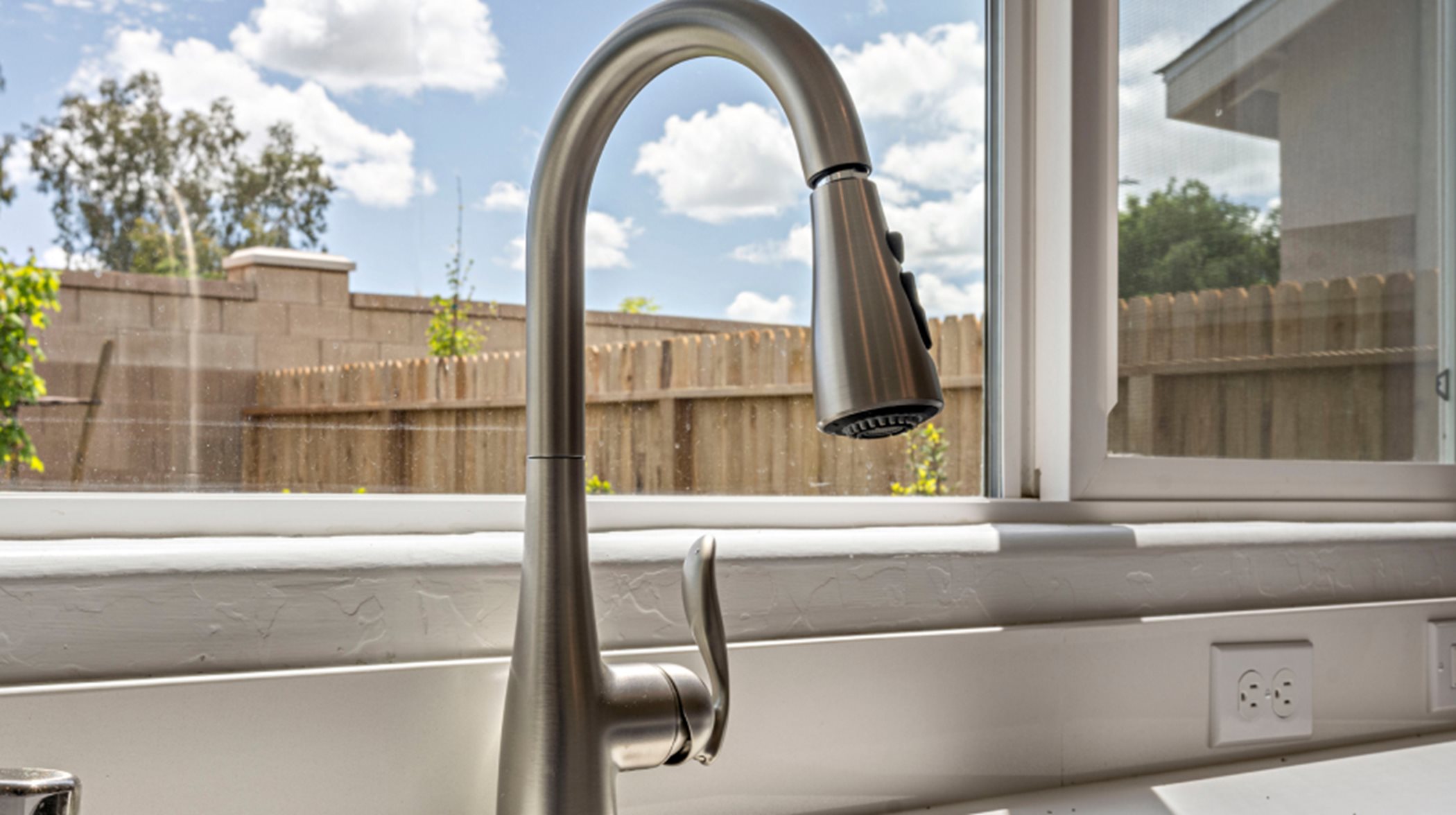 Moen® faucet with pull-down spray