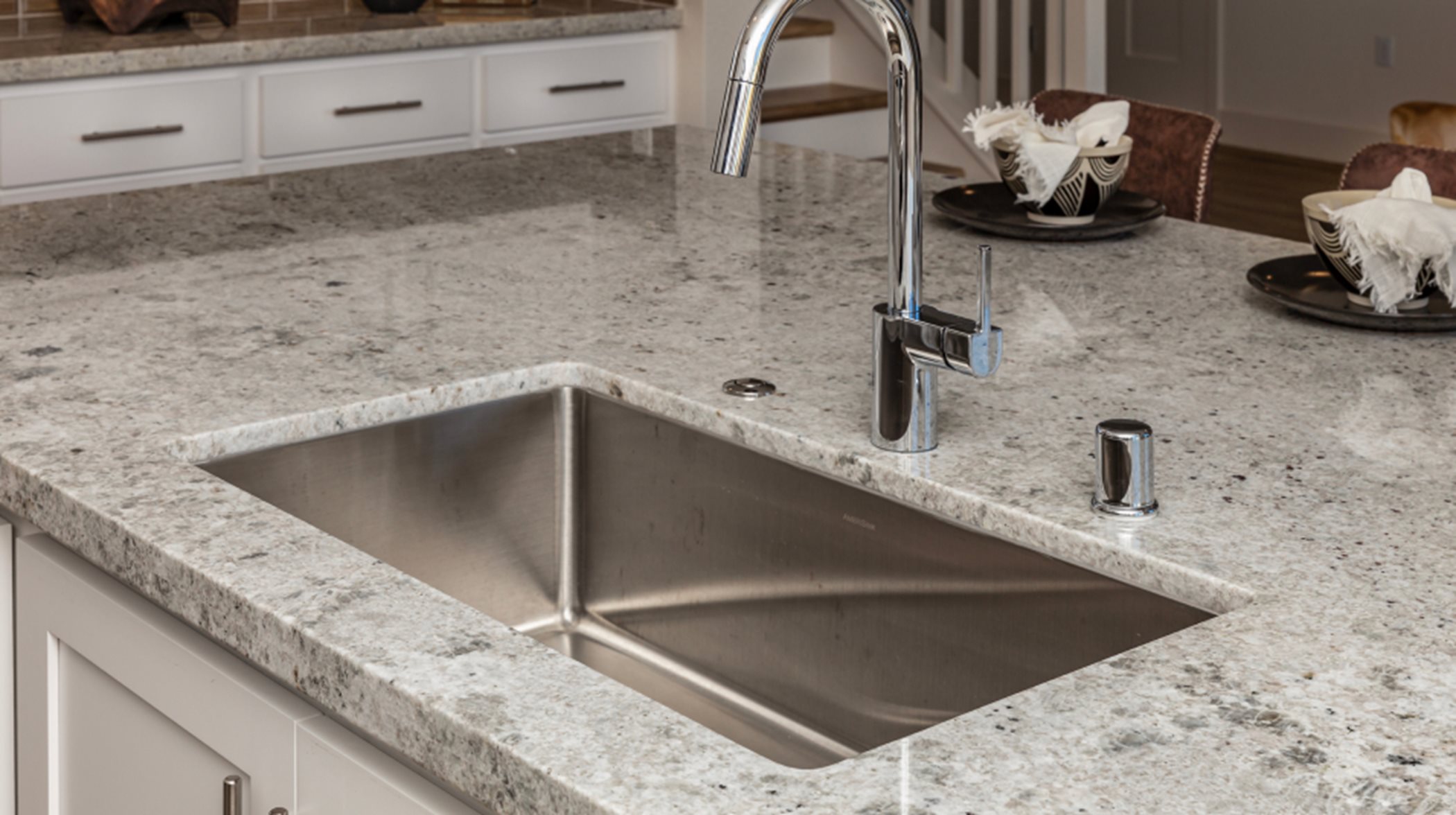 Granite counterop with sink