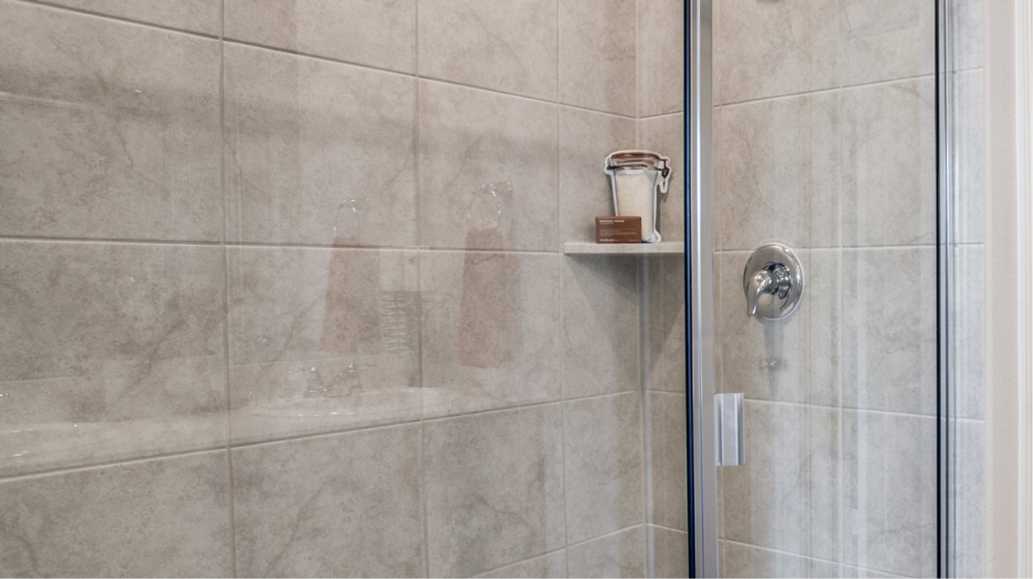 Shower with tile surround