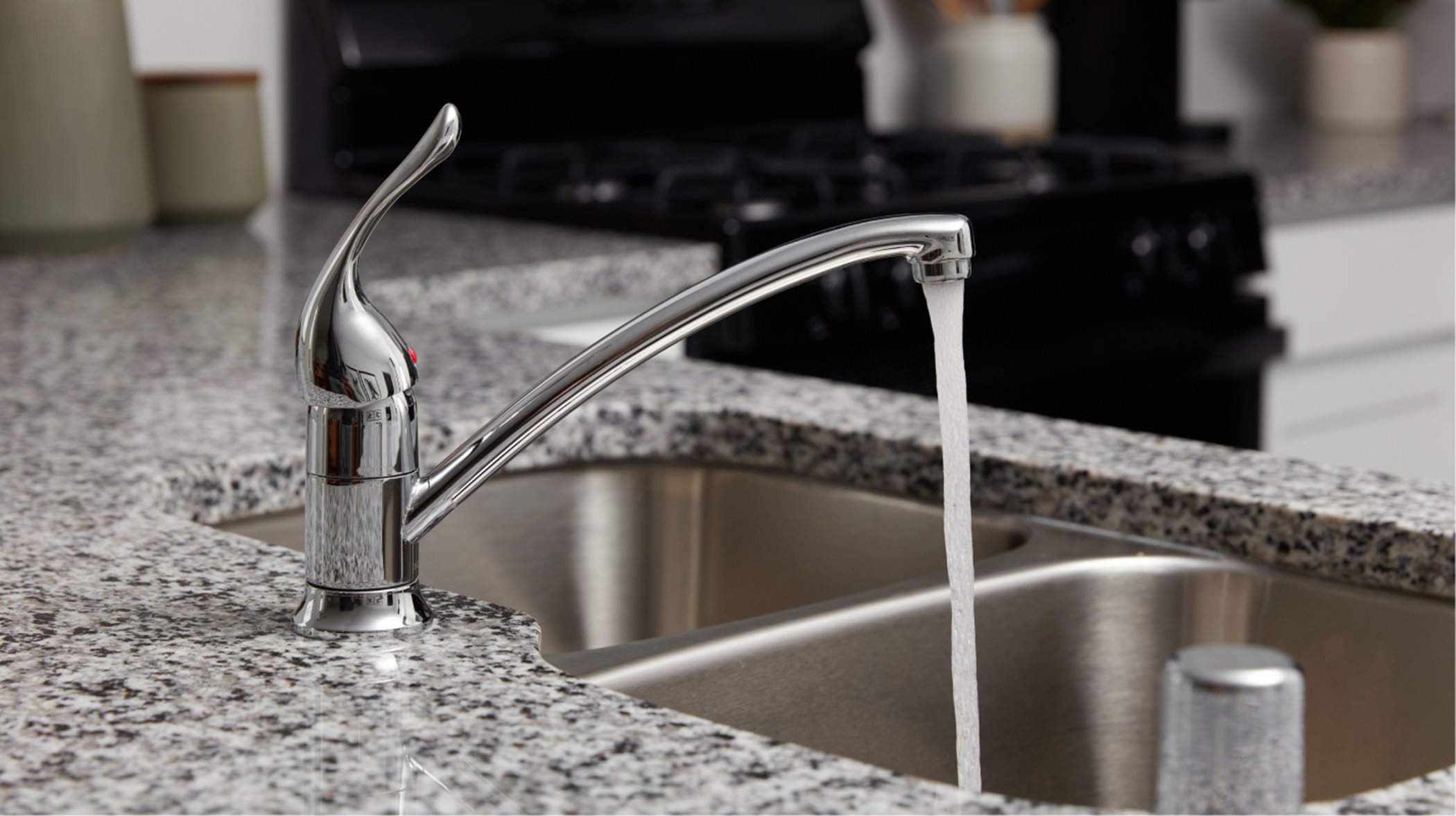 Stainless steel double-bowl kitchen sink