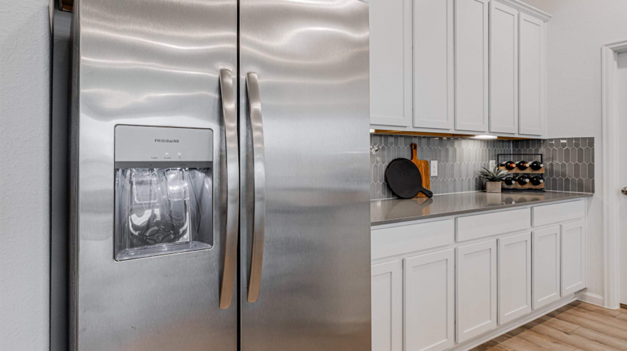 Stainless steel double door refrigerator
