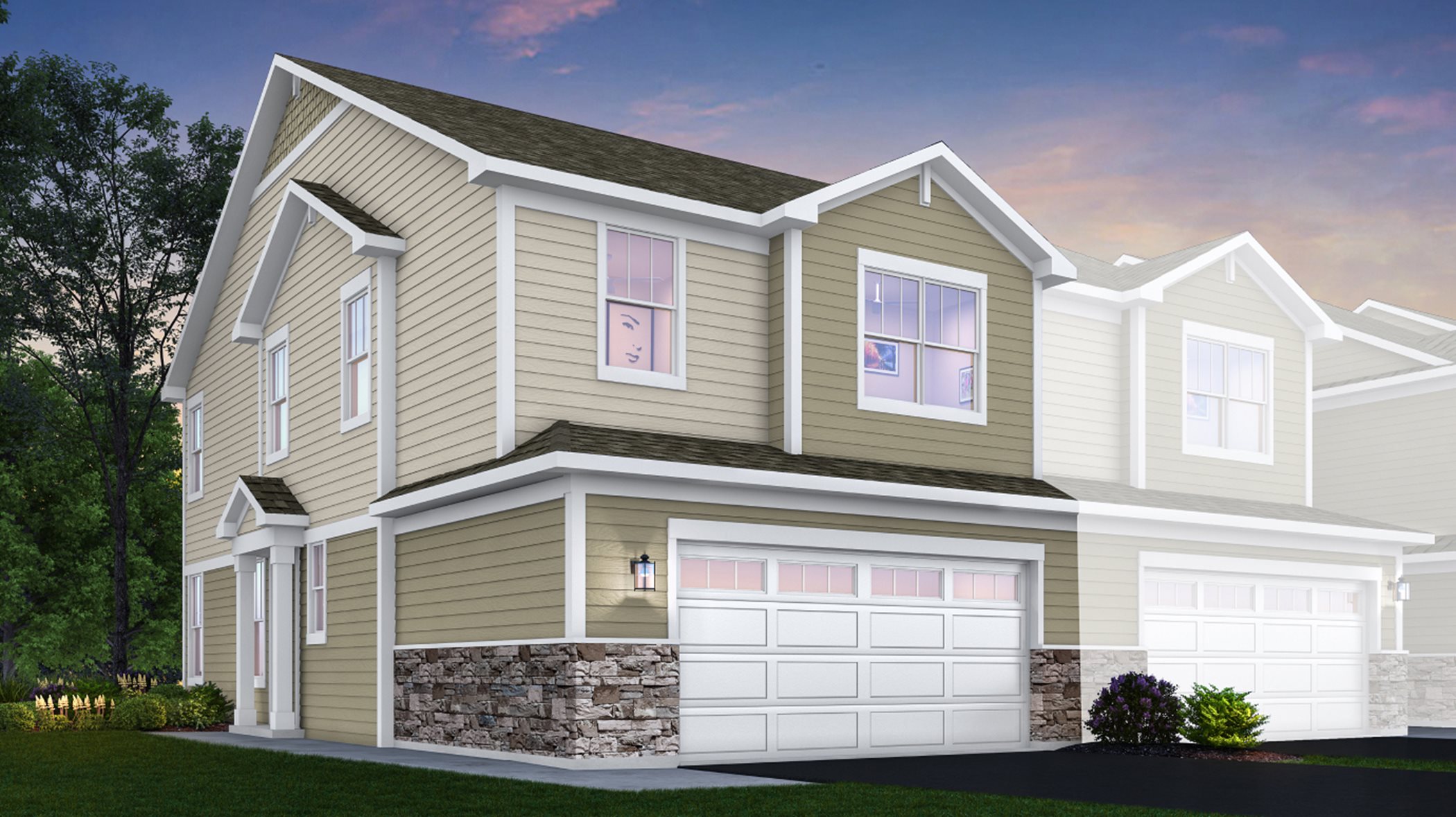Crossings-of-Mundelein Traditional Townhomes Darcy ei A