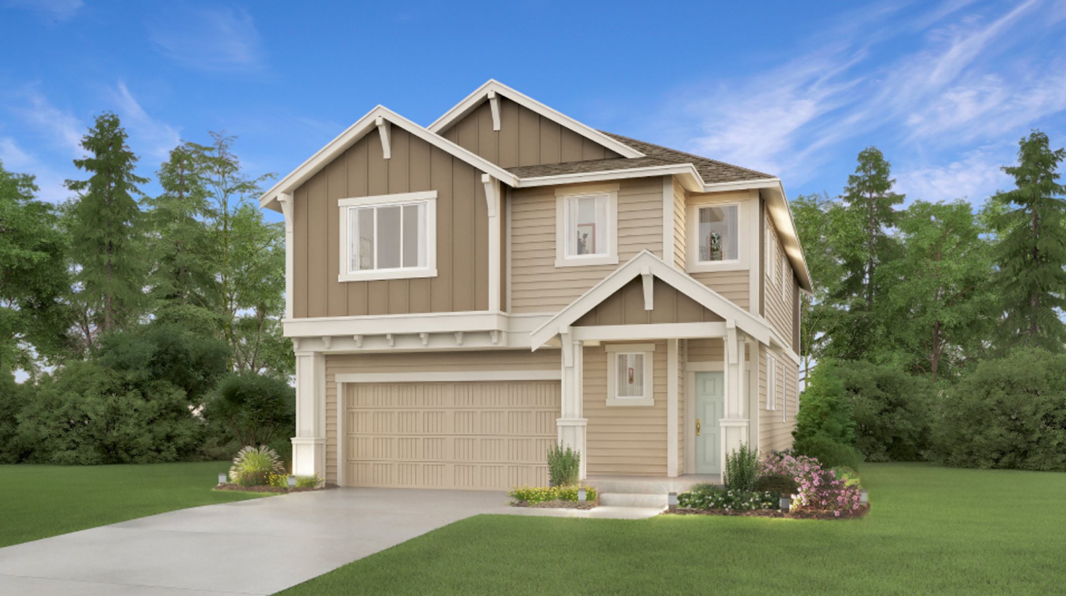 Elevation B home exterior rendering