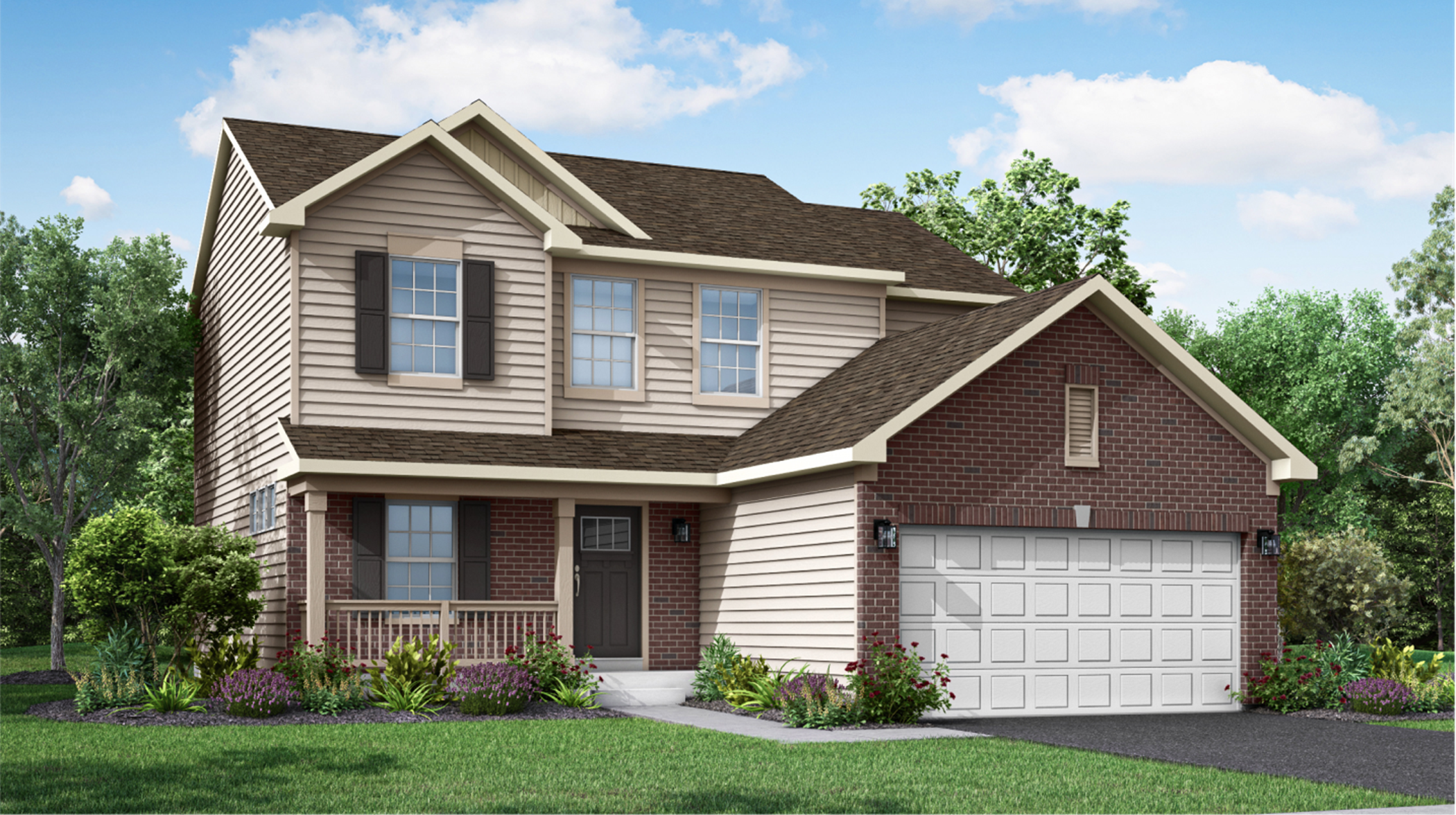 Ontario Exterior Rendering with Optional Brick