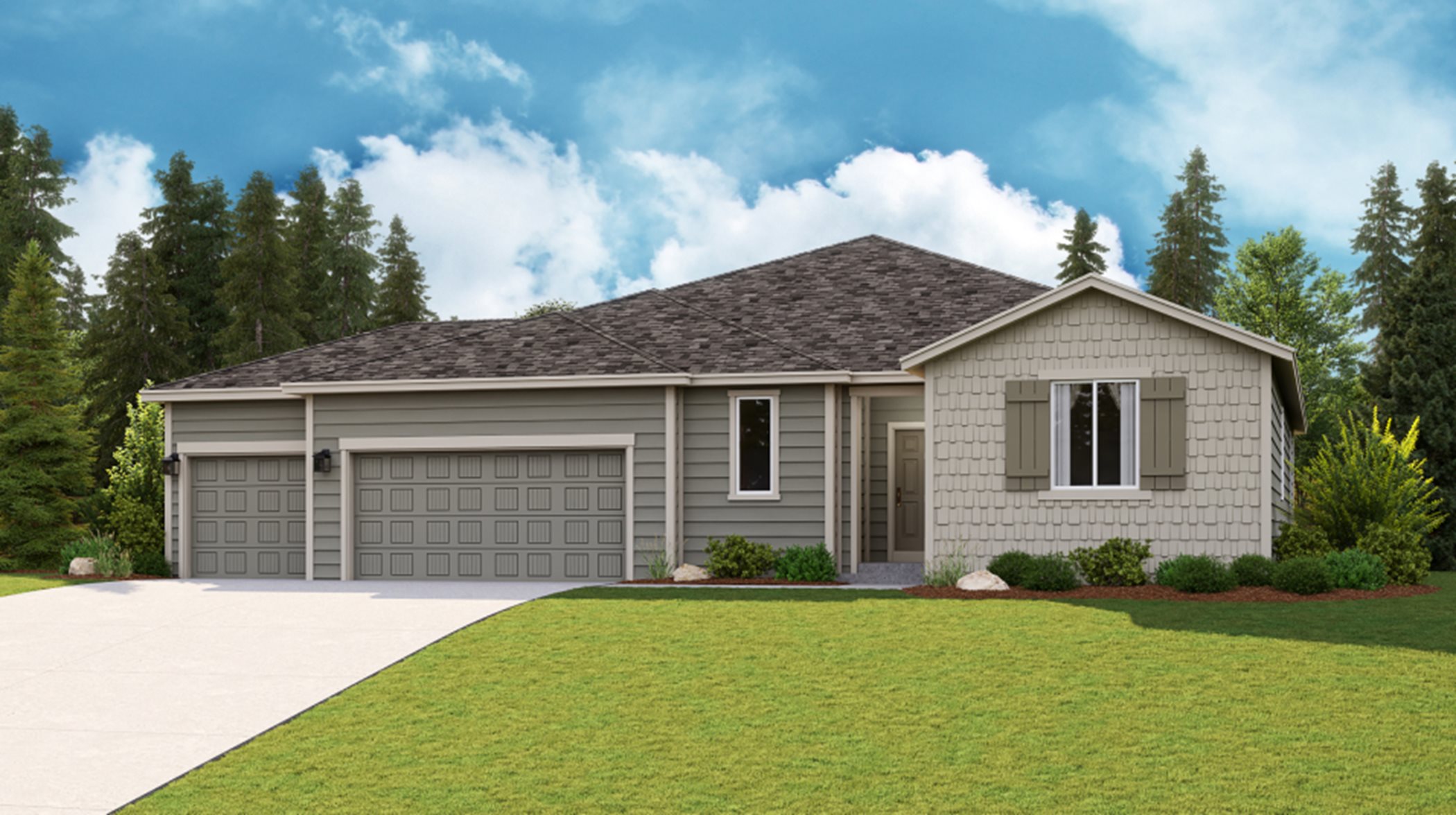 Elevation A home rendering