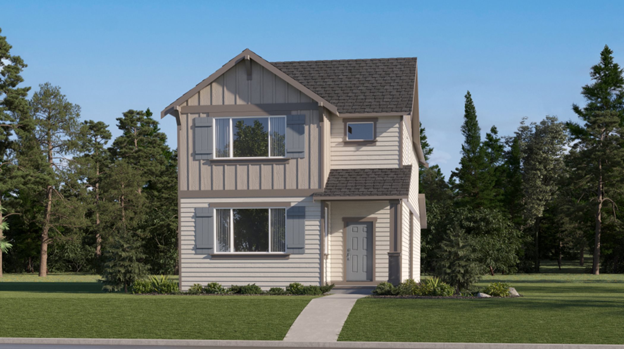 Elevation A exterior rendering