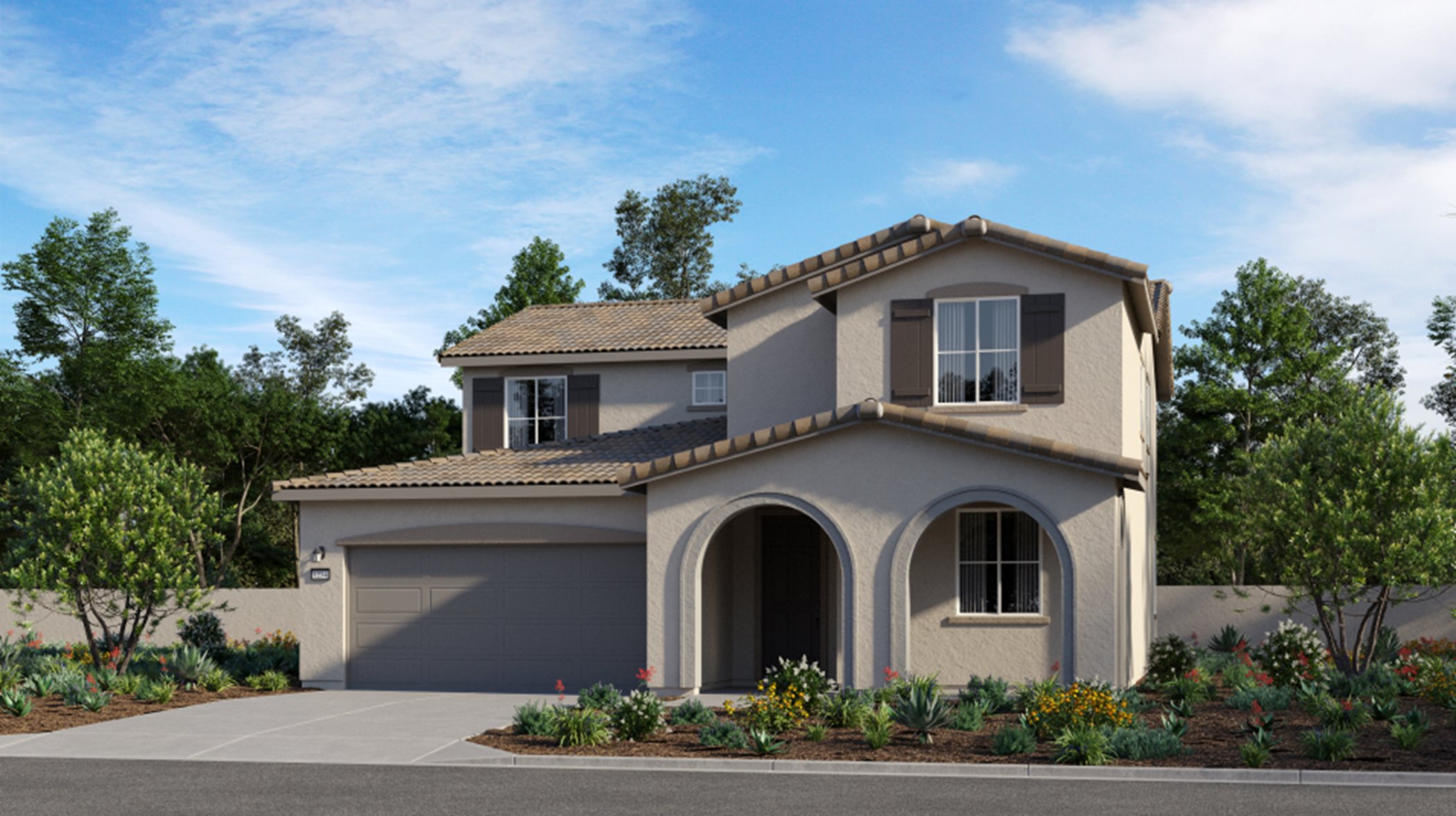 Spanish style home rendering