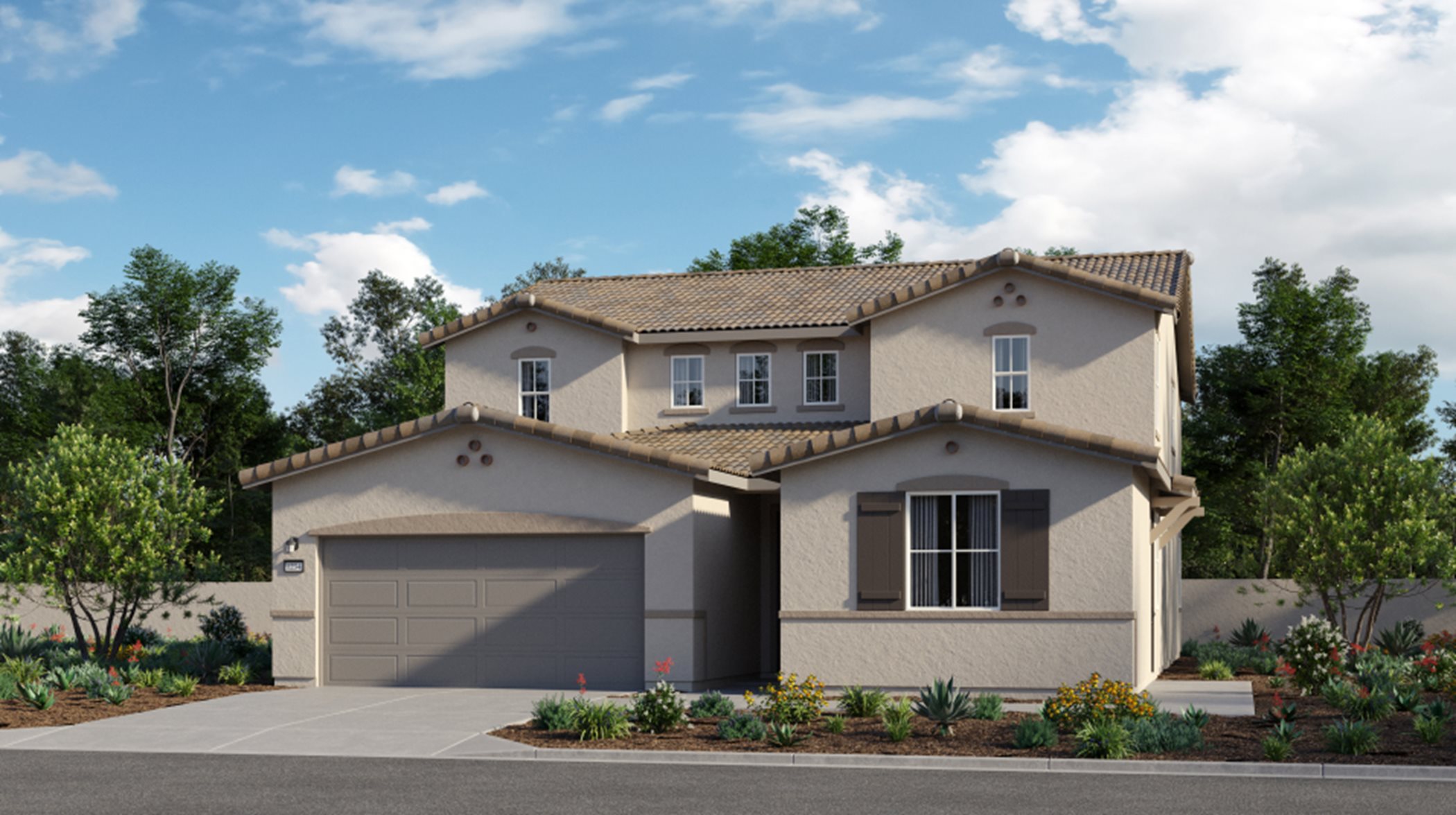 Spanish style home rendering