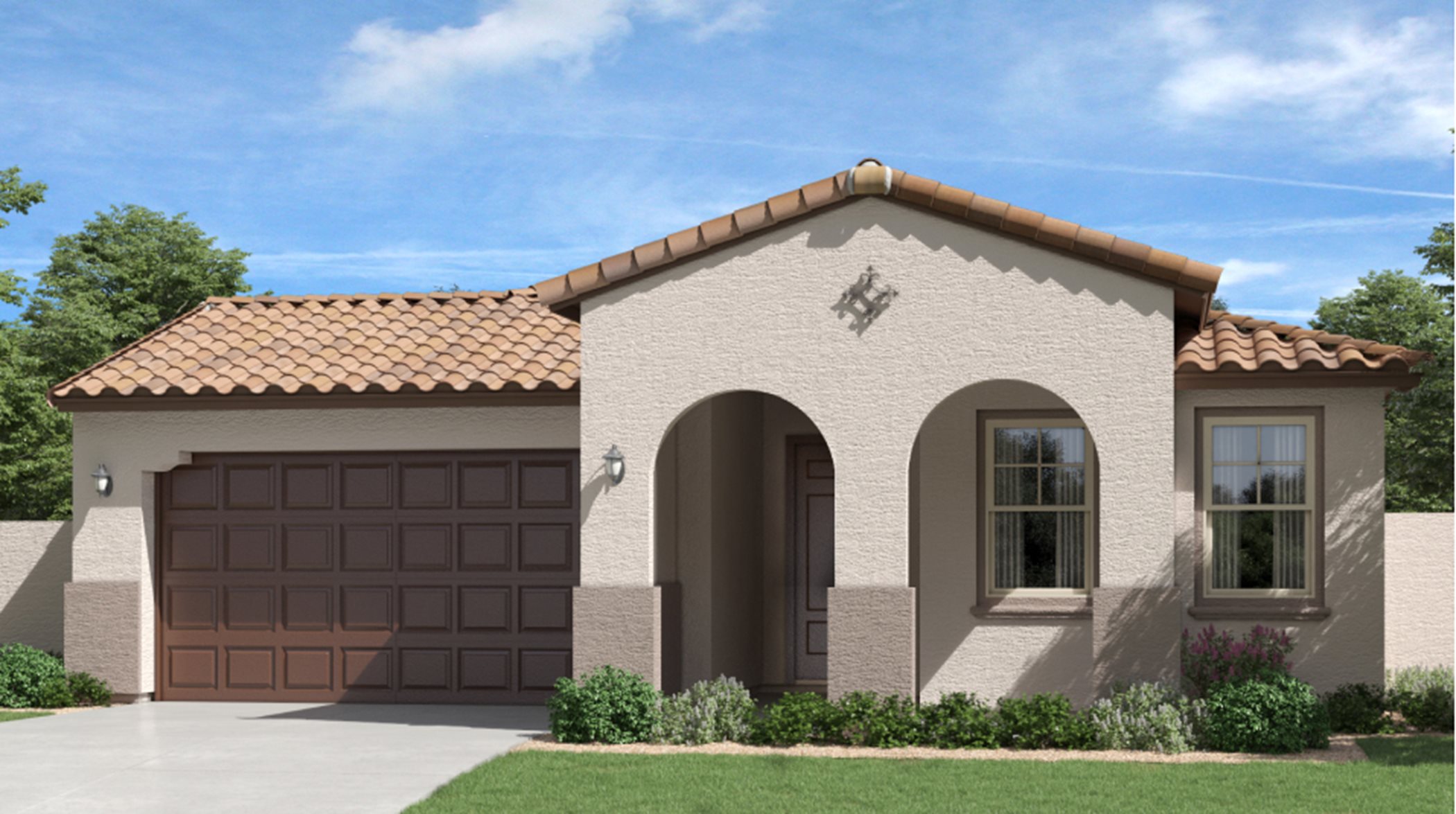 Spanish Colonial home rendering