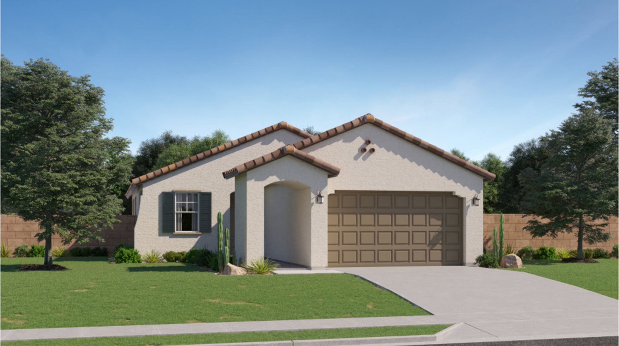 Spanish-style home exterior rendering