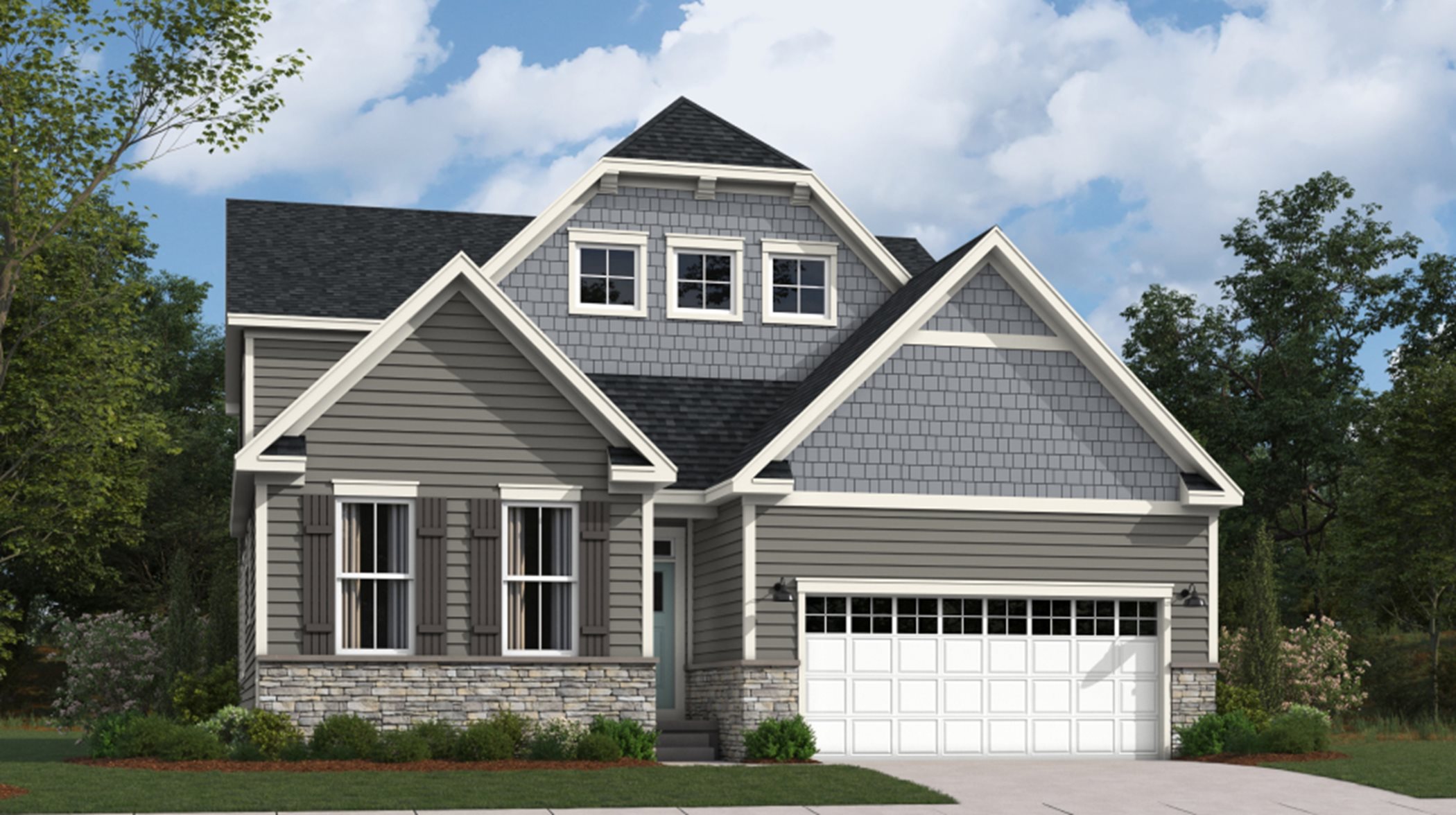 Camelot Basement Exterior Rendering Craftsman