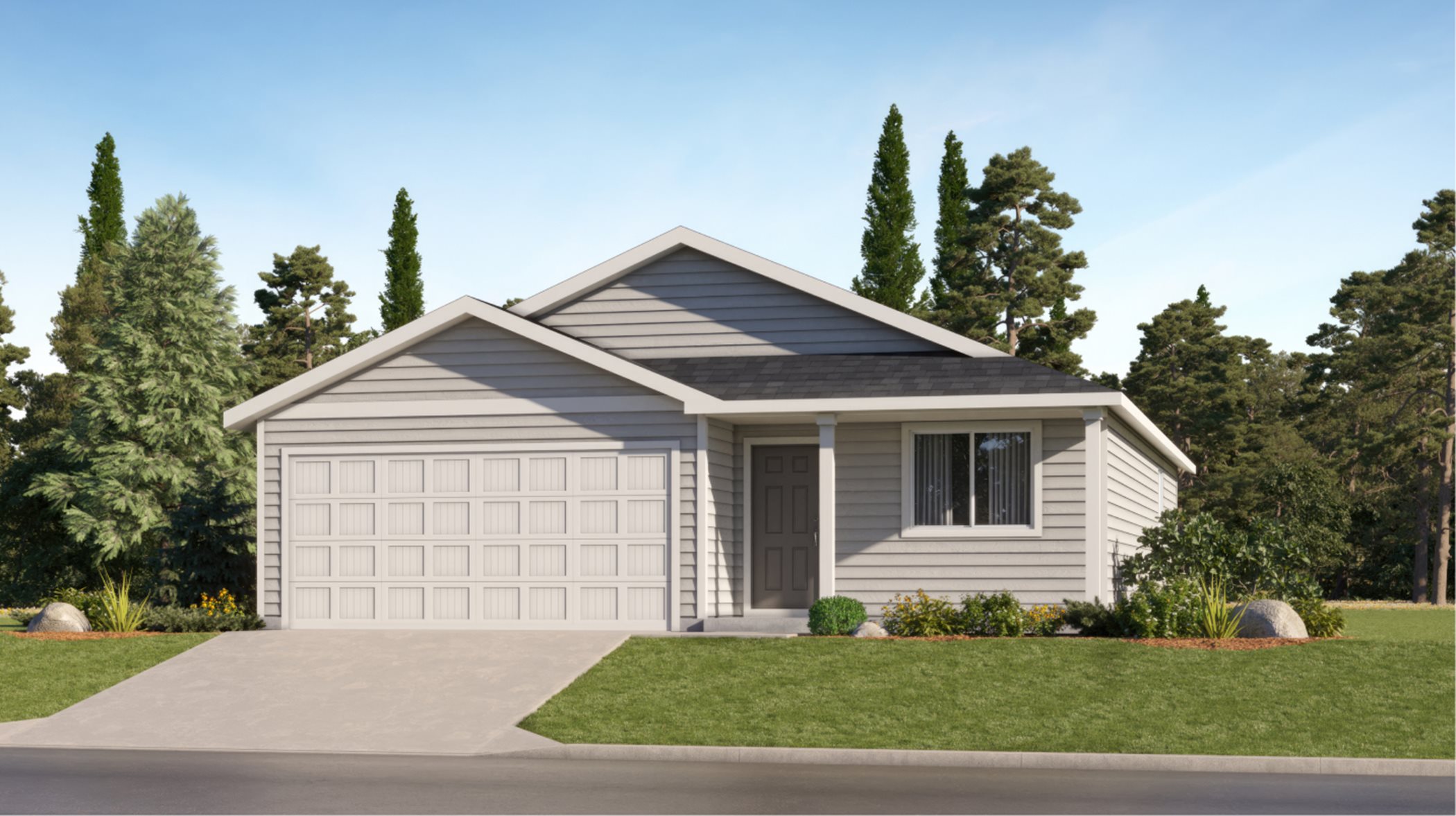 River's Edge Alderwood American 2-Bay Exterior Rendering